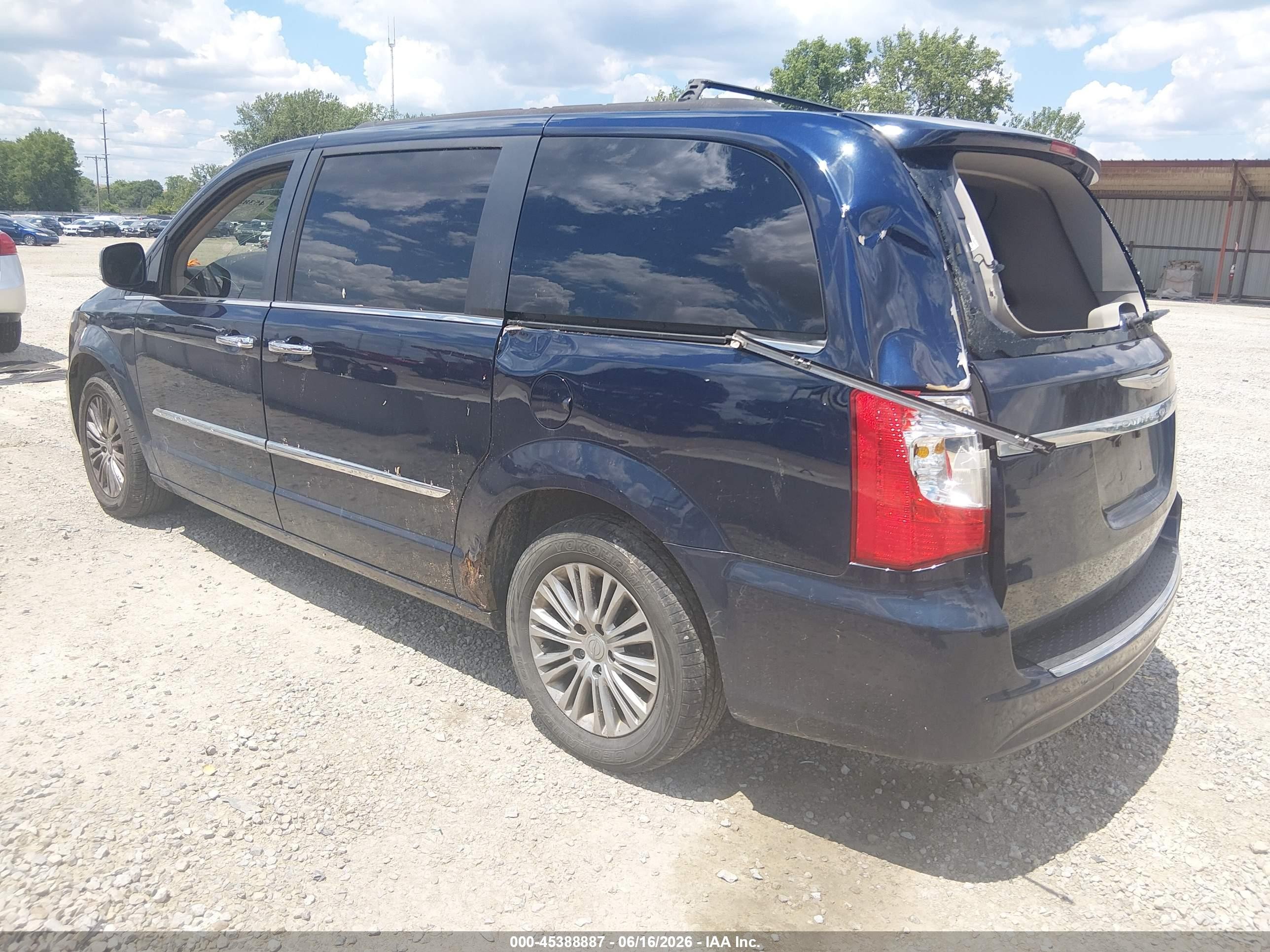 2013 Chrysler Town & Country Touring-l Black vin: 2C4RC1CG0DR512740