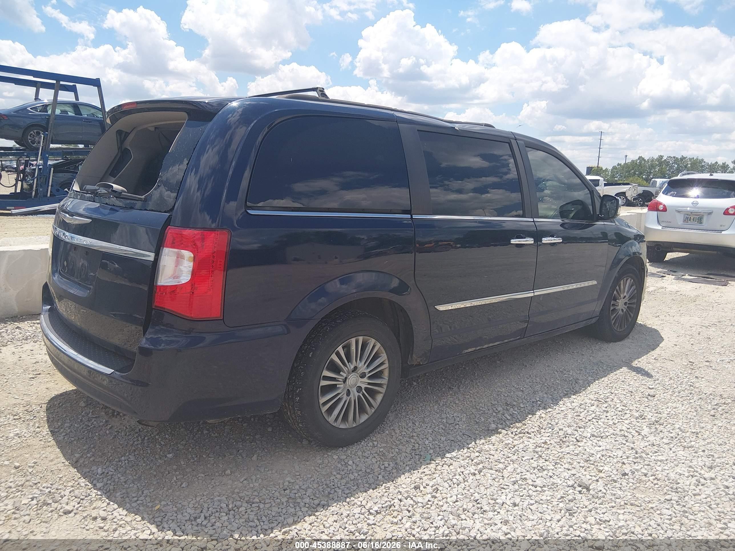 2013 Chrysler Town & Country Touring-l Black vin: 2C4RC1CG0DR512740