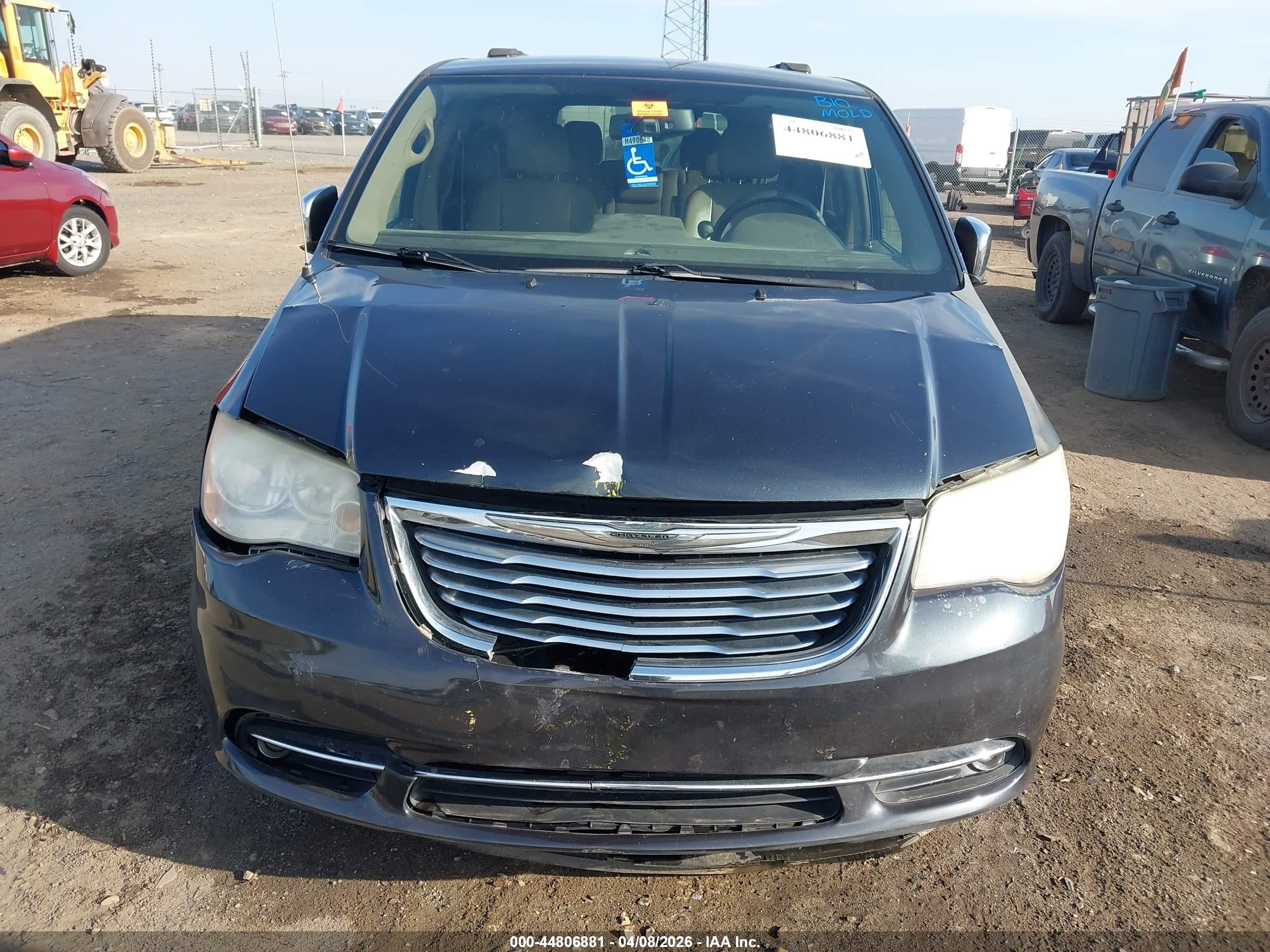 2013 Chrysler Town & Country Touring-l Серый vin: 2C4RC1CG0DR607234