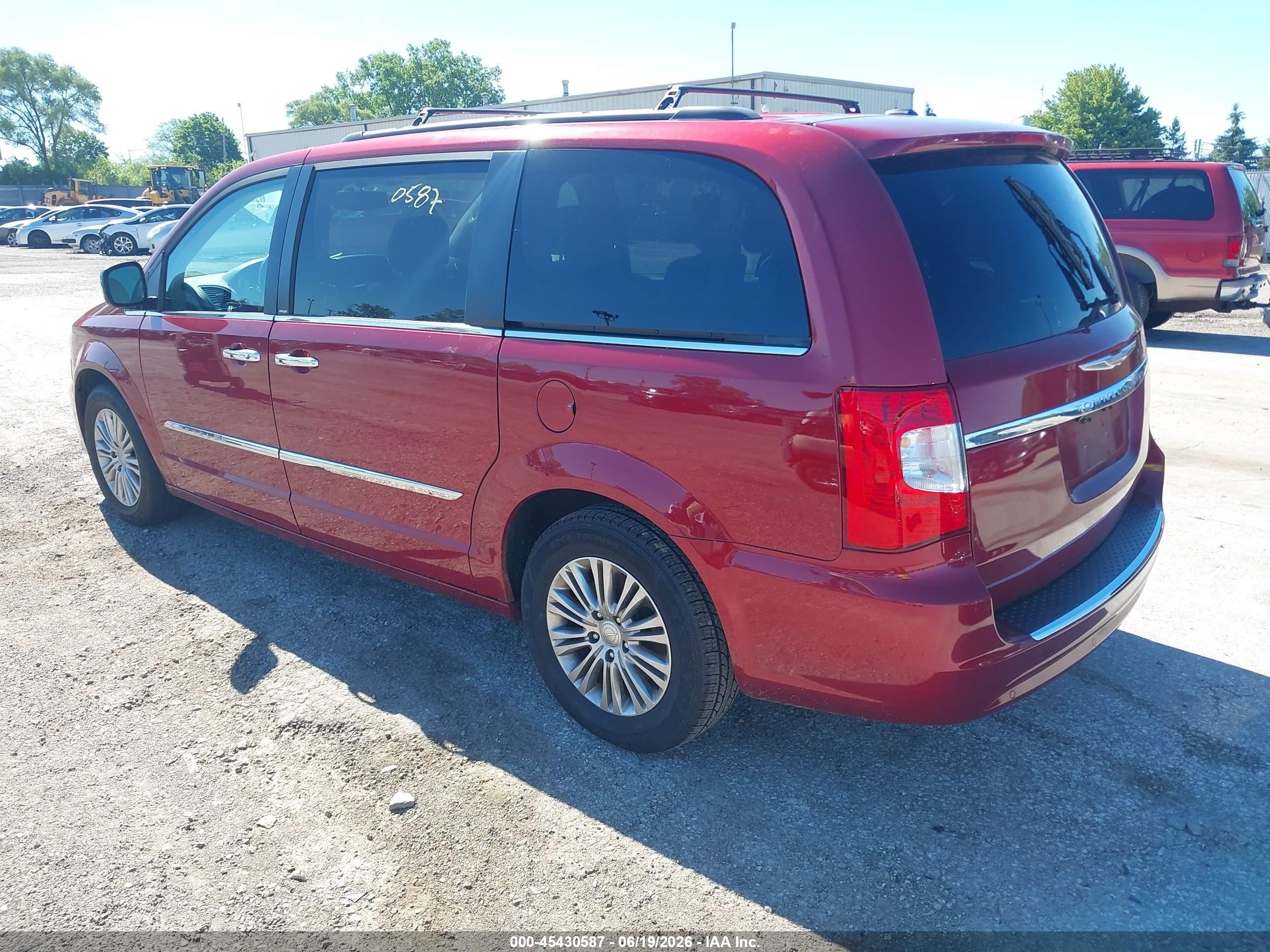 2013 Chrysler Town & Country Touring-l Бордовый vin: 2C4RC1CG0DR614717