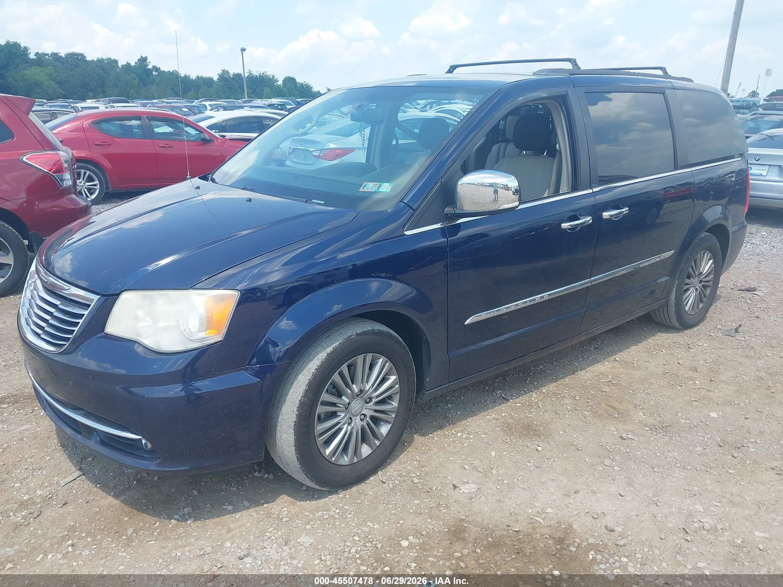 2013 Chrysler Town & Country Touring-l Blue vin: 2C4RC1CG0DR646373