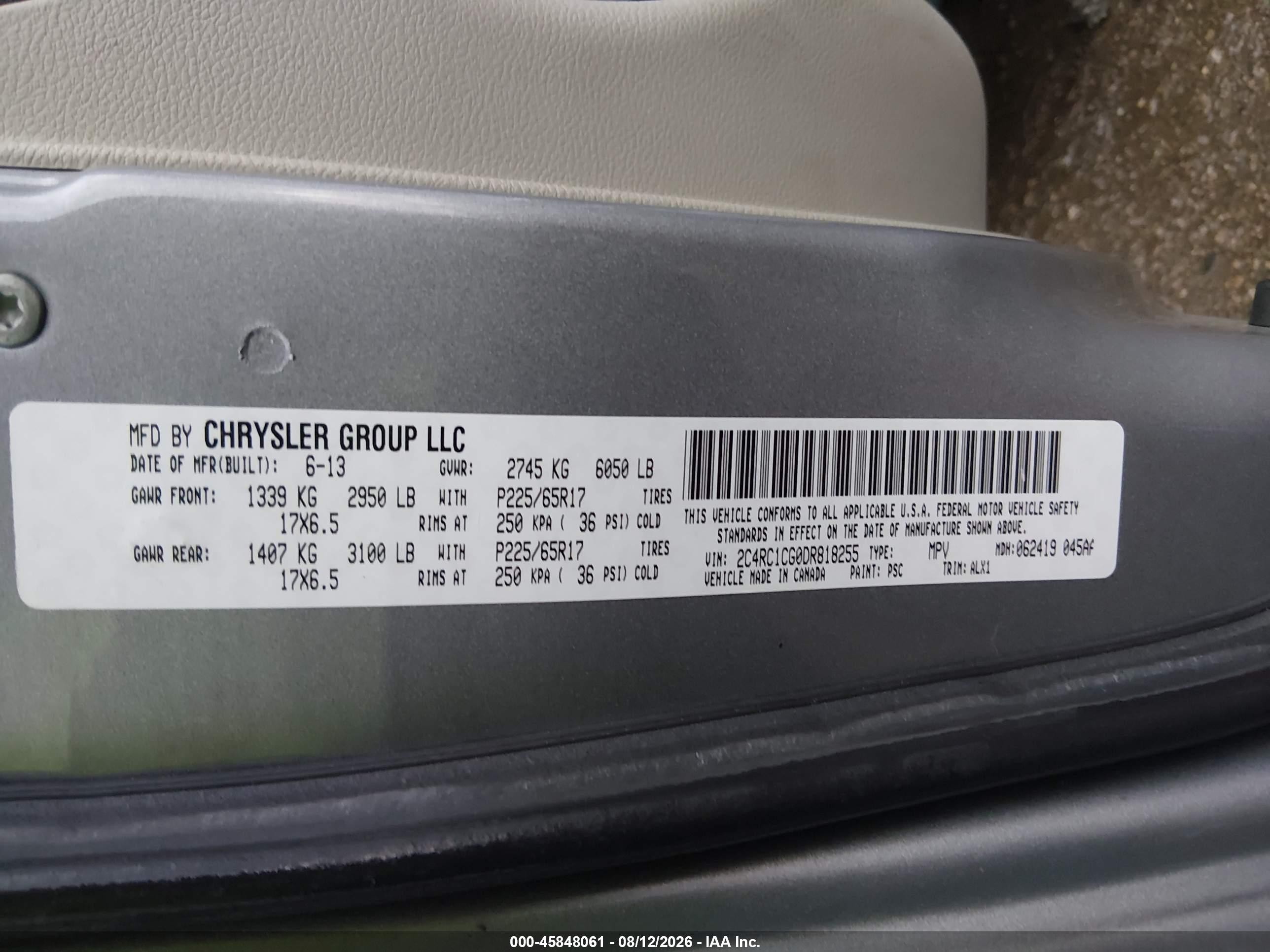 2013 Chrysler Town & Country Touring-l Silver vin: 2C4RC1CG0DR818255