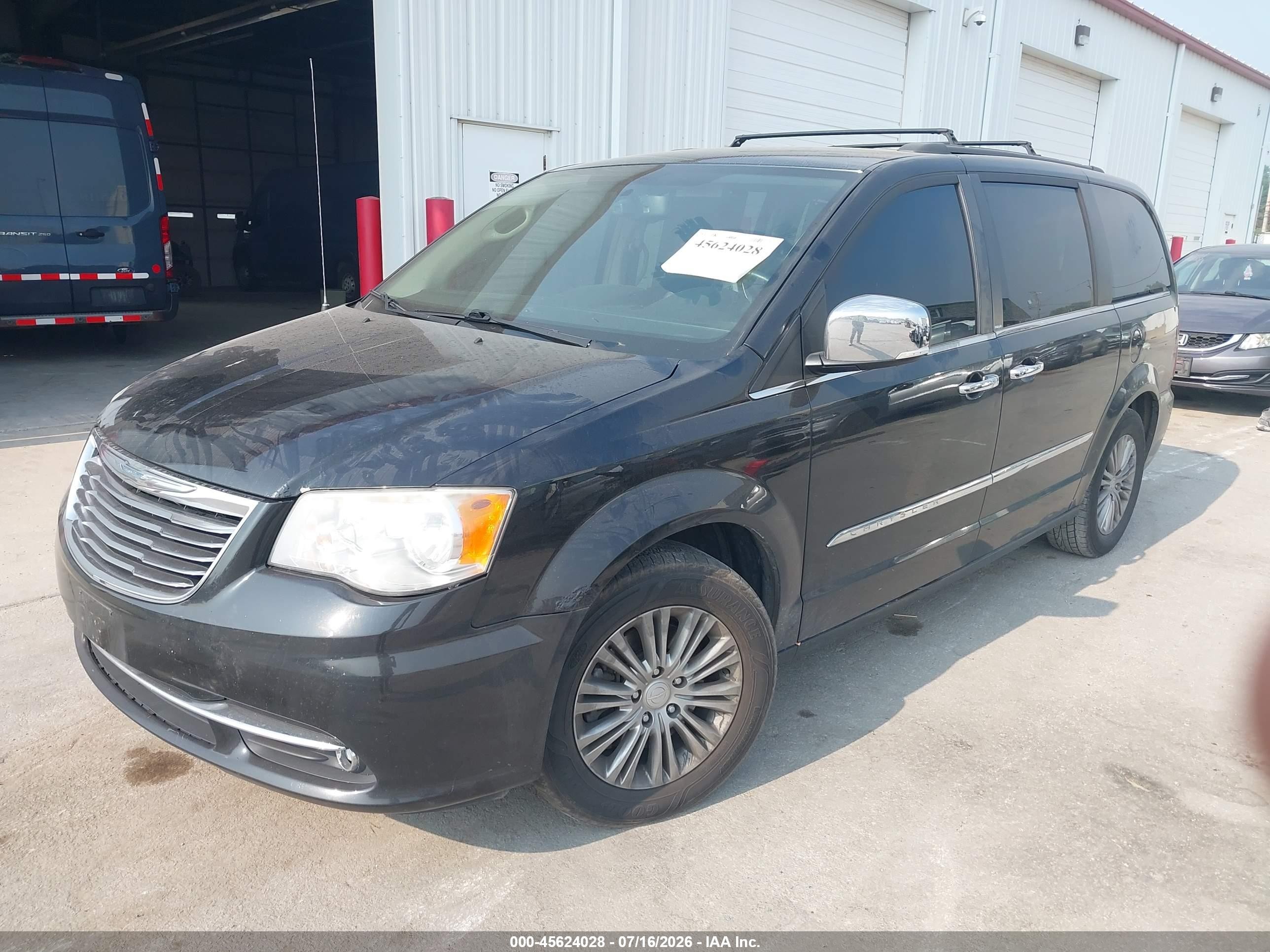 2014 Chrysler Town & Country Touring-l Черный vin: 2C4RC1CG0ER189422