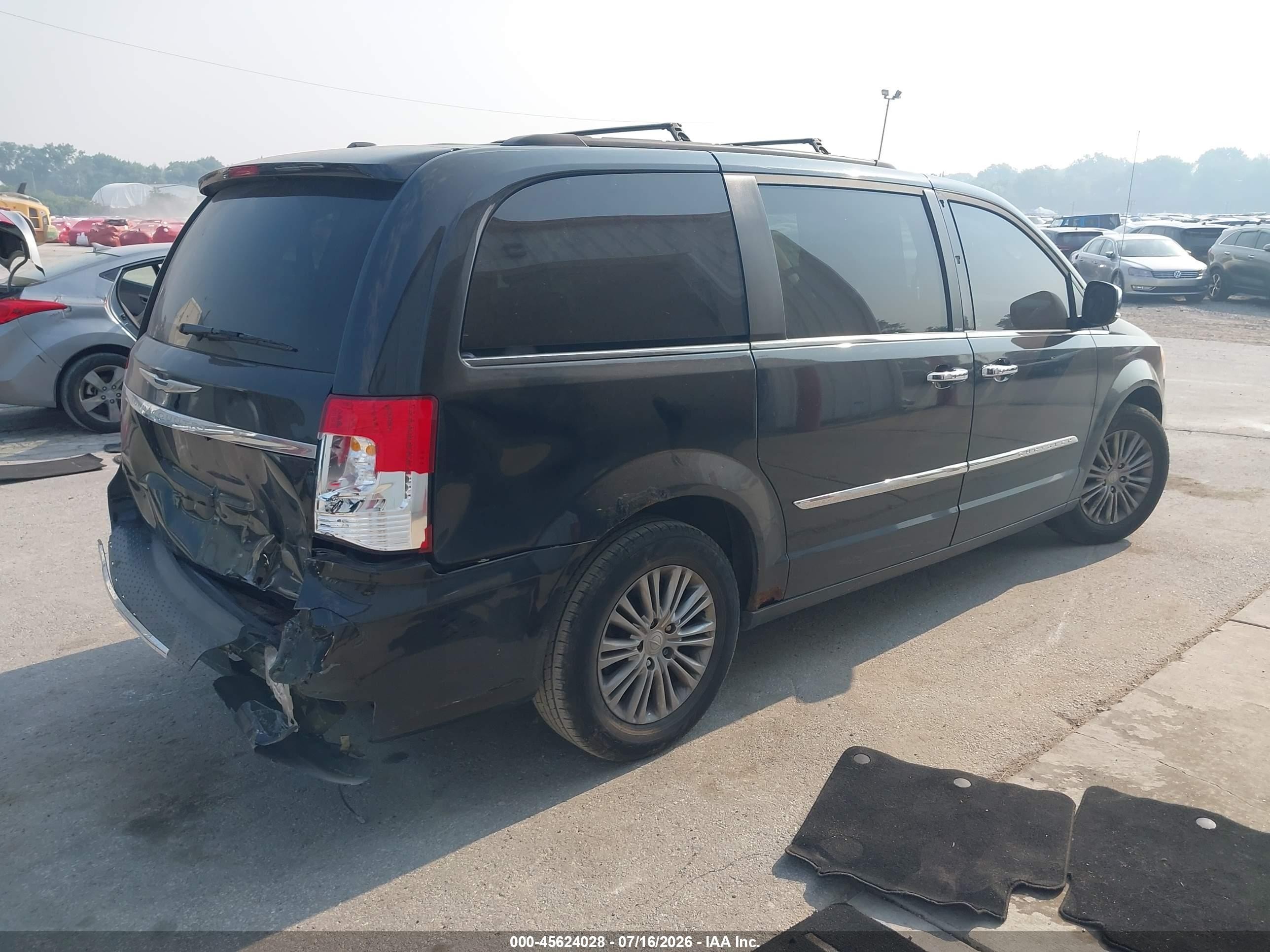 2014 Chrysler Town & Country Touring-l Черный vin: 2C4RC1CG0ER189422