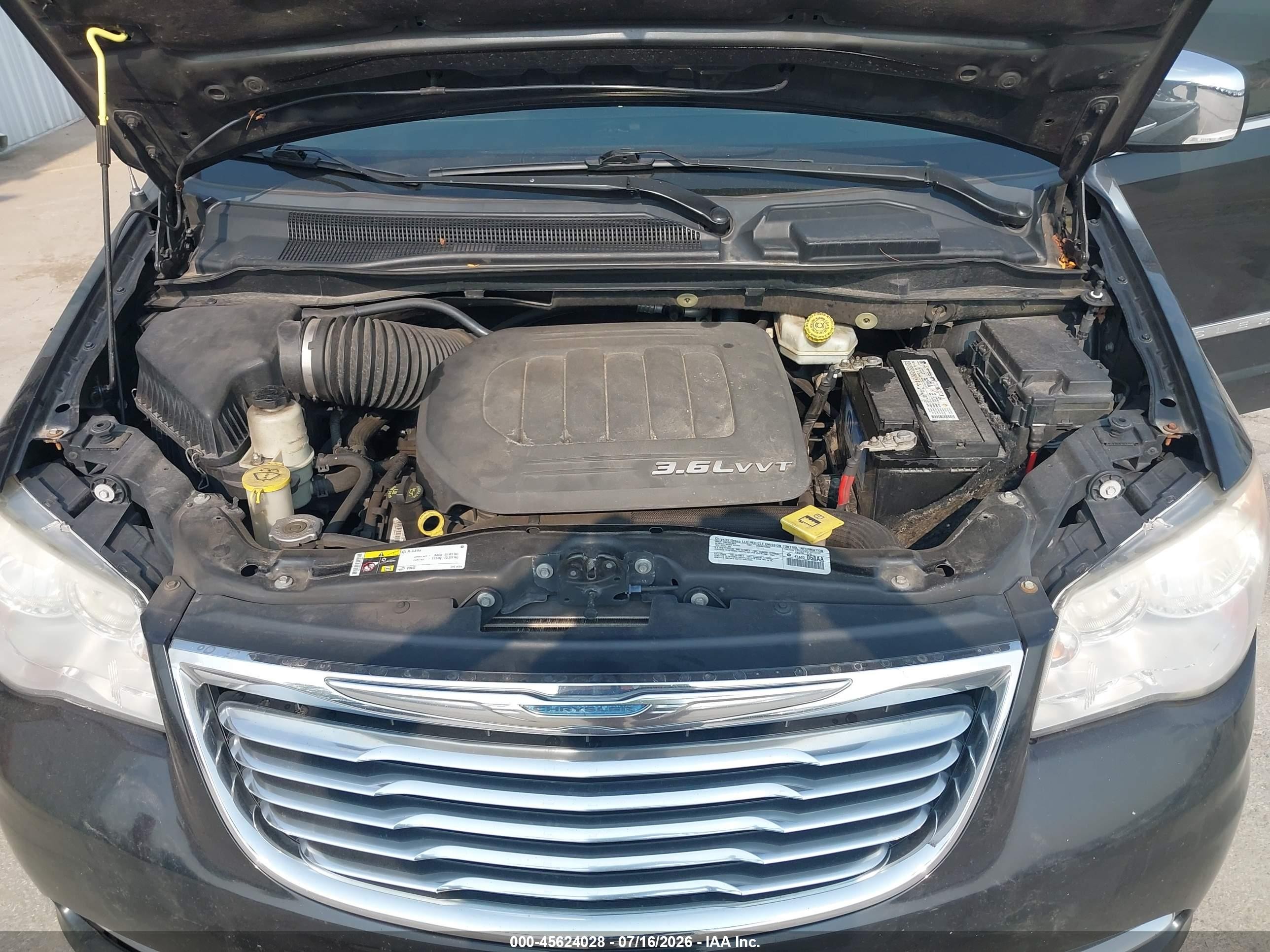 2014 Chrysler Town & Country Touring-l Черный vin: 2C4RC1CG0ER189422
