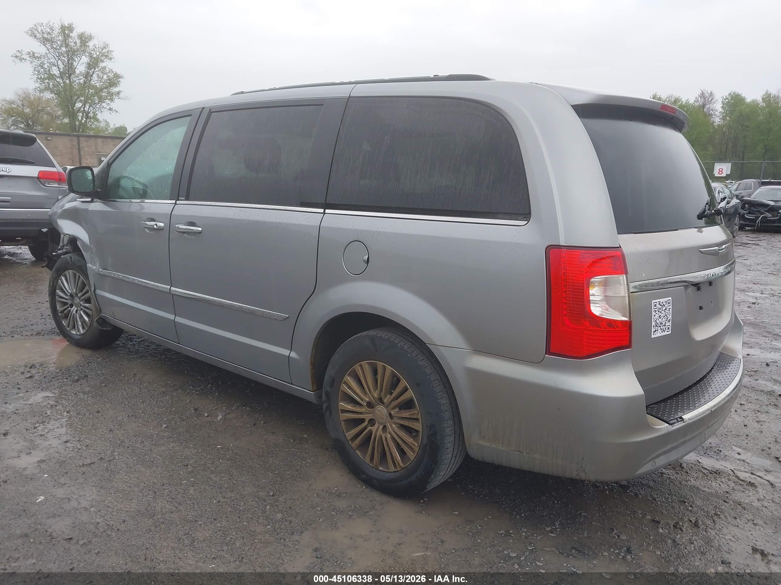 2014 Chrysler Town & Country Touring-l Серебряный vin: 2C4RC1CG0ER257265
