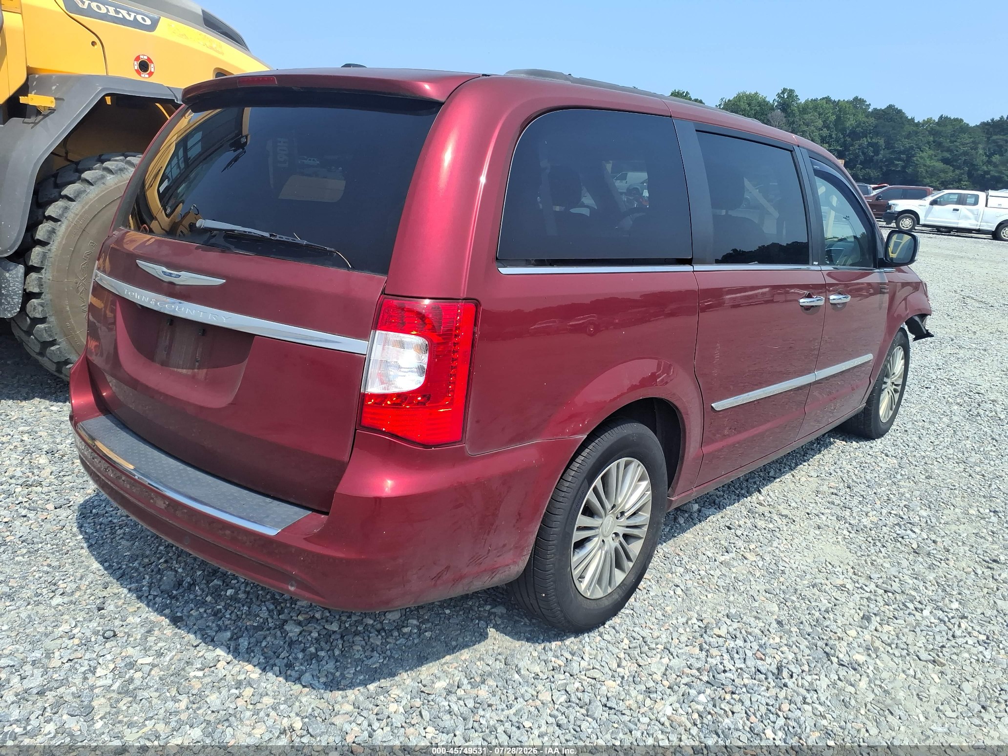 2014 Chrysler Town & Country Touring-l Красный vin: 2C4RC1CG0ER332871