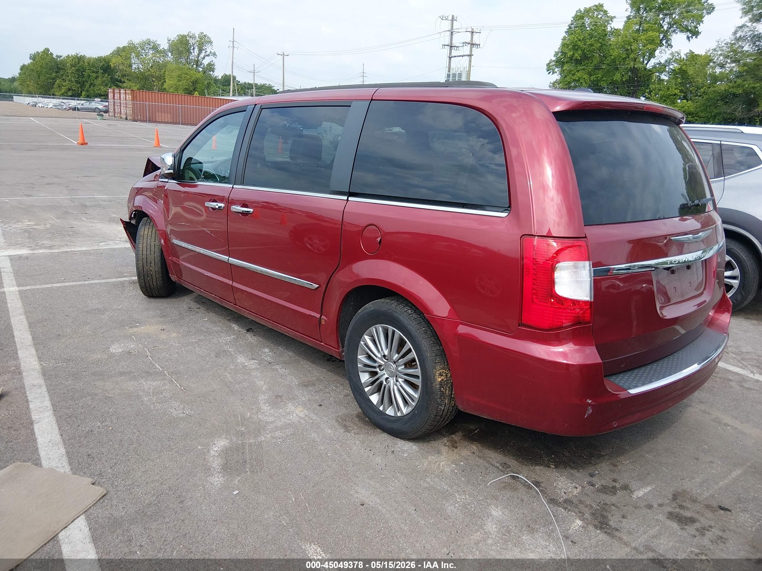 2014 Chrysler Town & Country Touring-l Red vin: 2C4RC1CG0ER367927