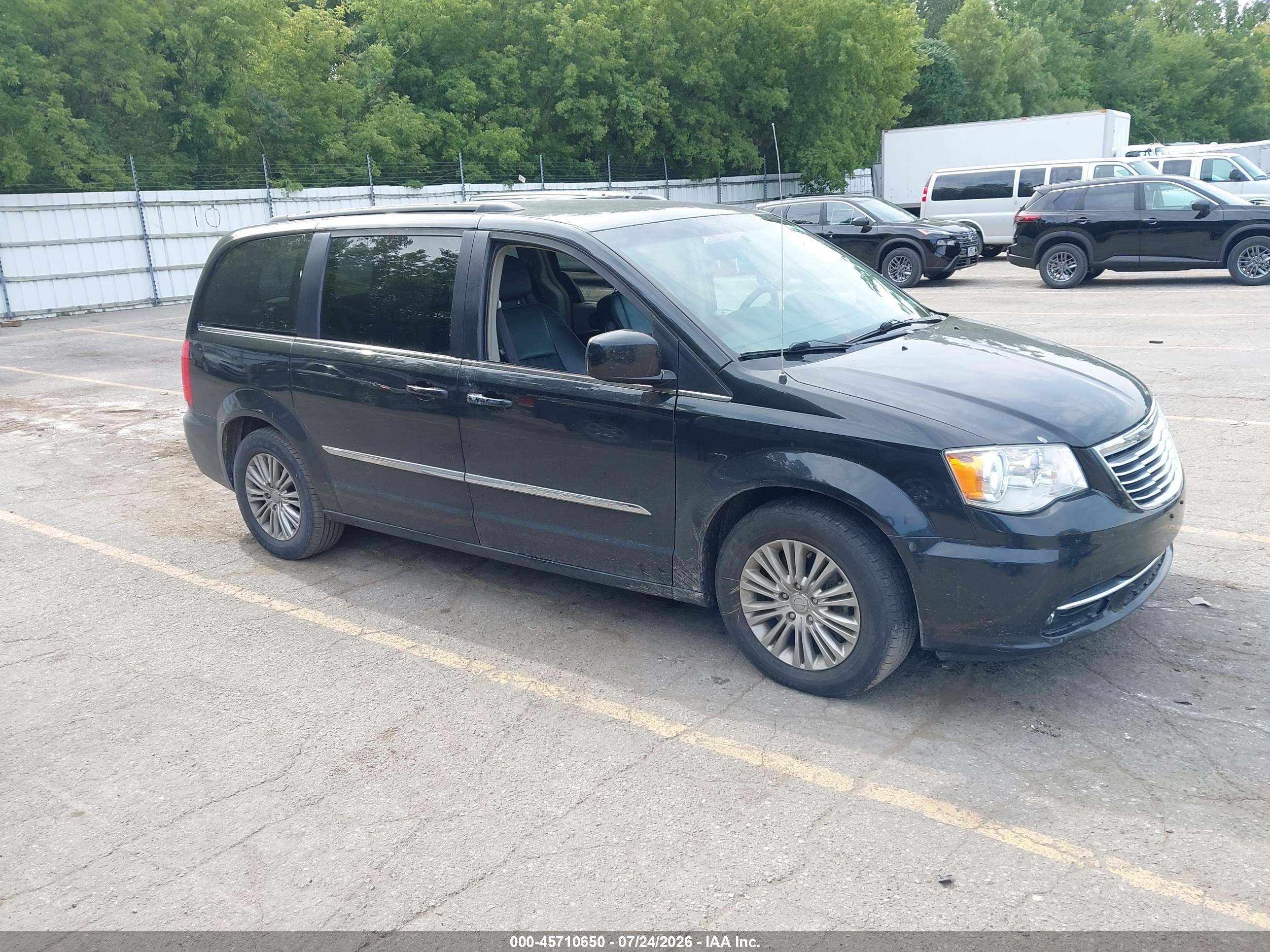 2015 Chrysler Town & Country Touring-l Black vin: 2C4RC1CG0FR697102