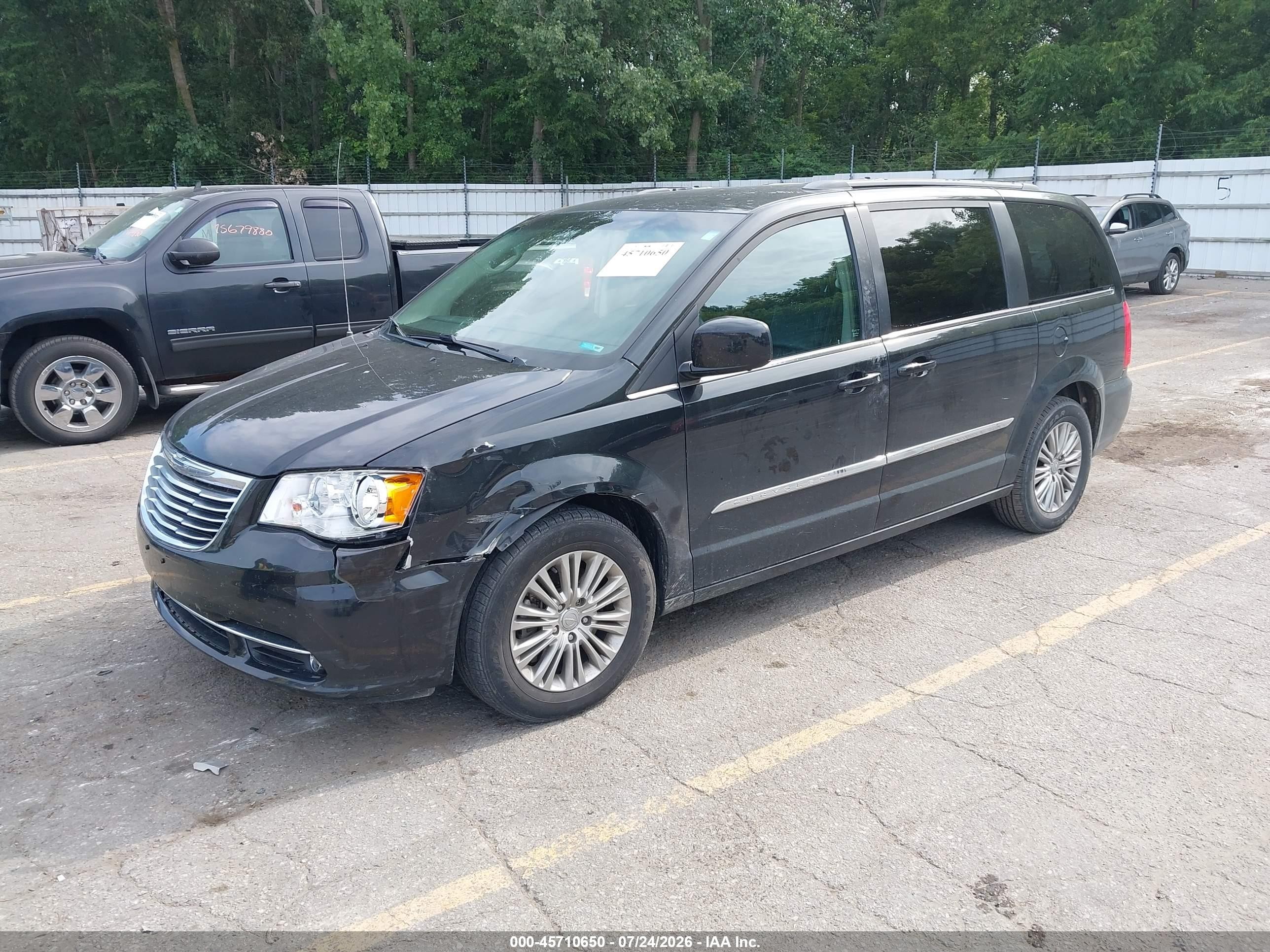 2015 Chrysler Town & Country Touring-l Black vin: 2C4RC1CG0FR697102