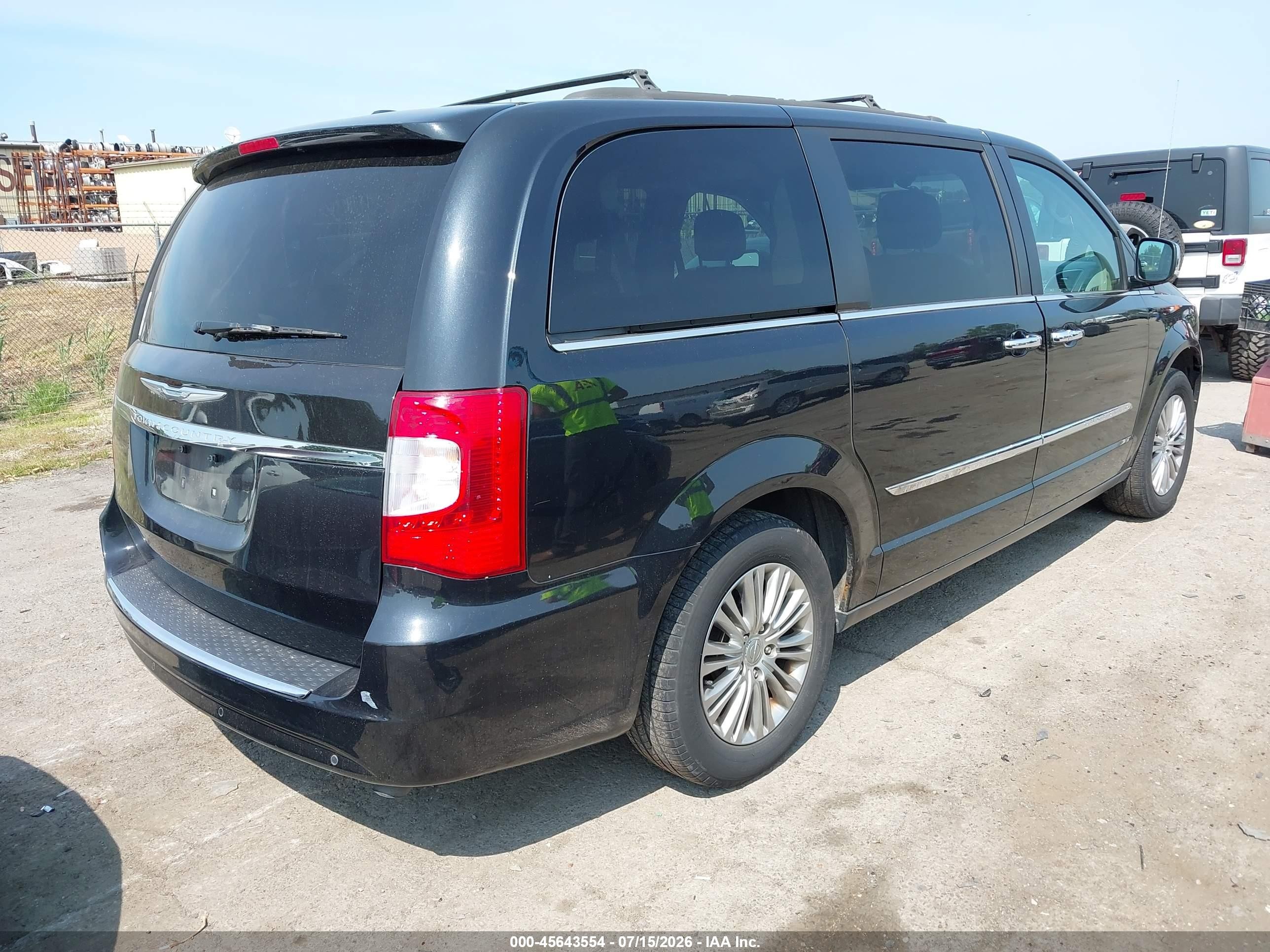 2015 Chrysler Town & Country Touring-l Black vin: 2C4RC1CG0FR697309