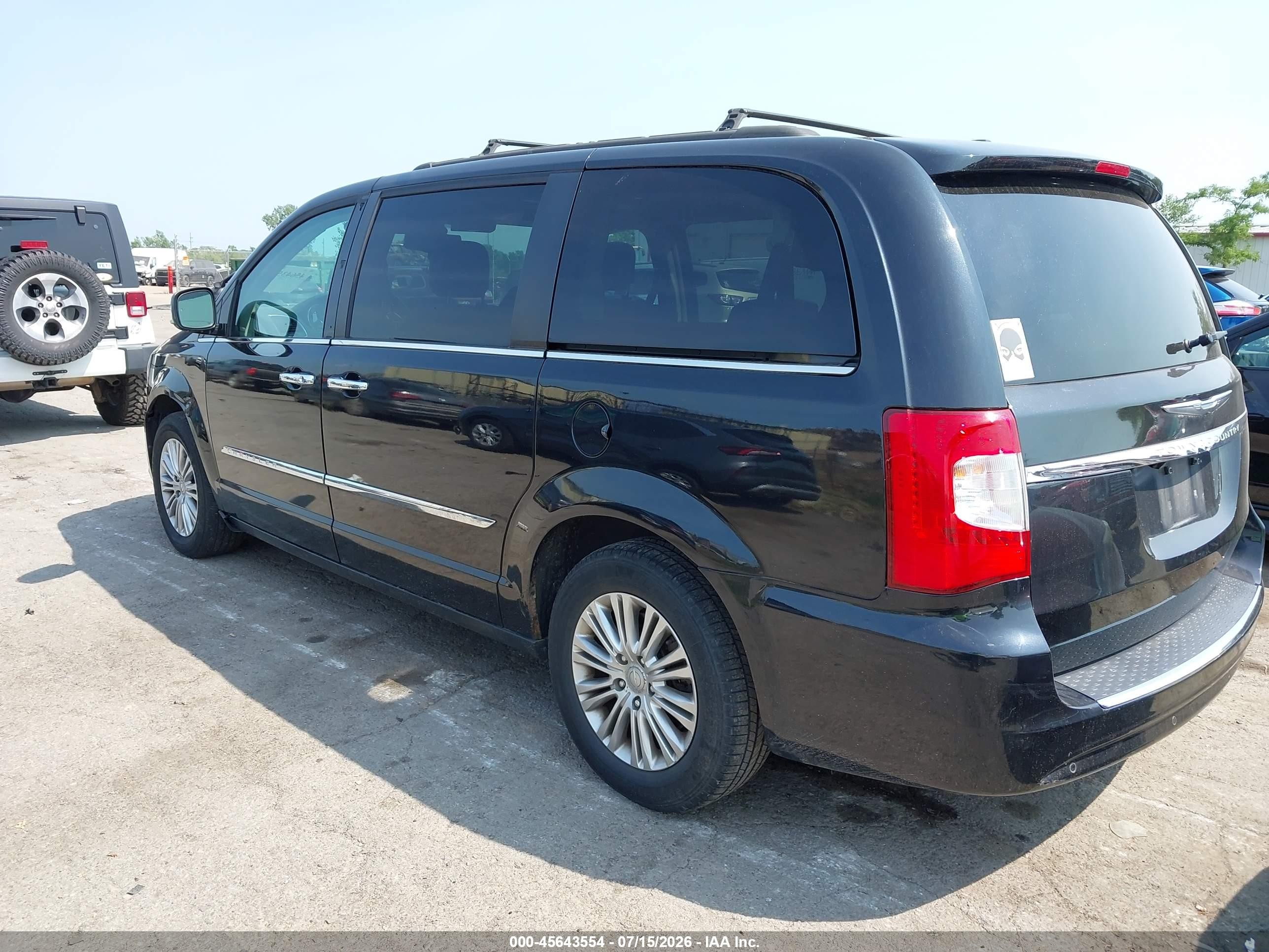 2015 Chrysler Town & Country Touring-l Black vin: 2C4RC1CG0FR697309