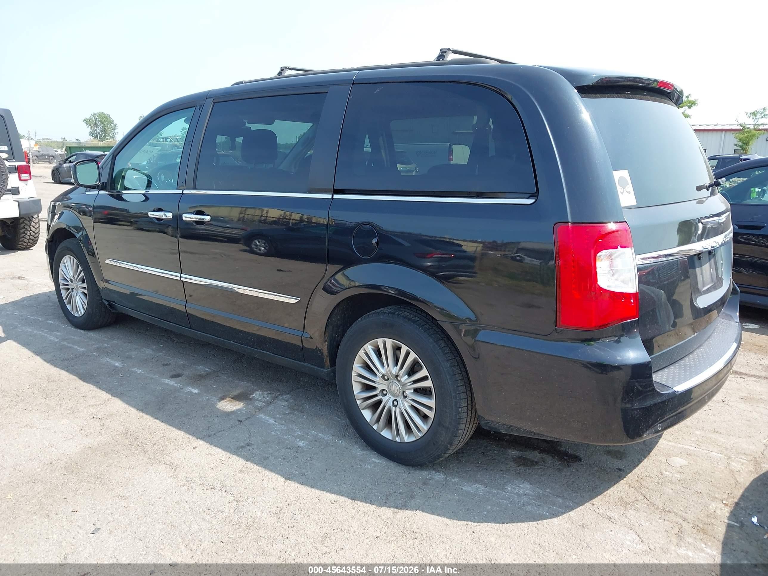 2015 Chrysler Town & Country Touring-l Black vin: 2C4RC1CG0FR697309
