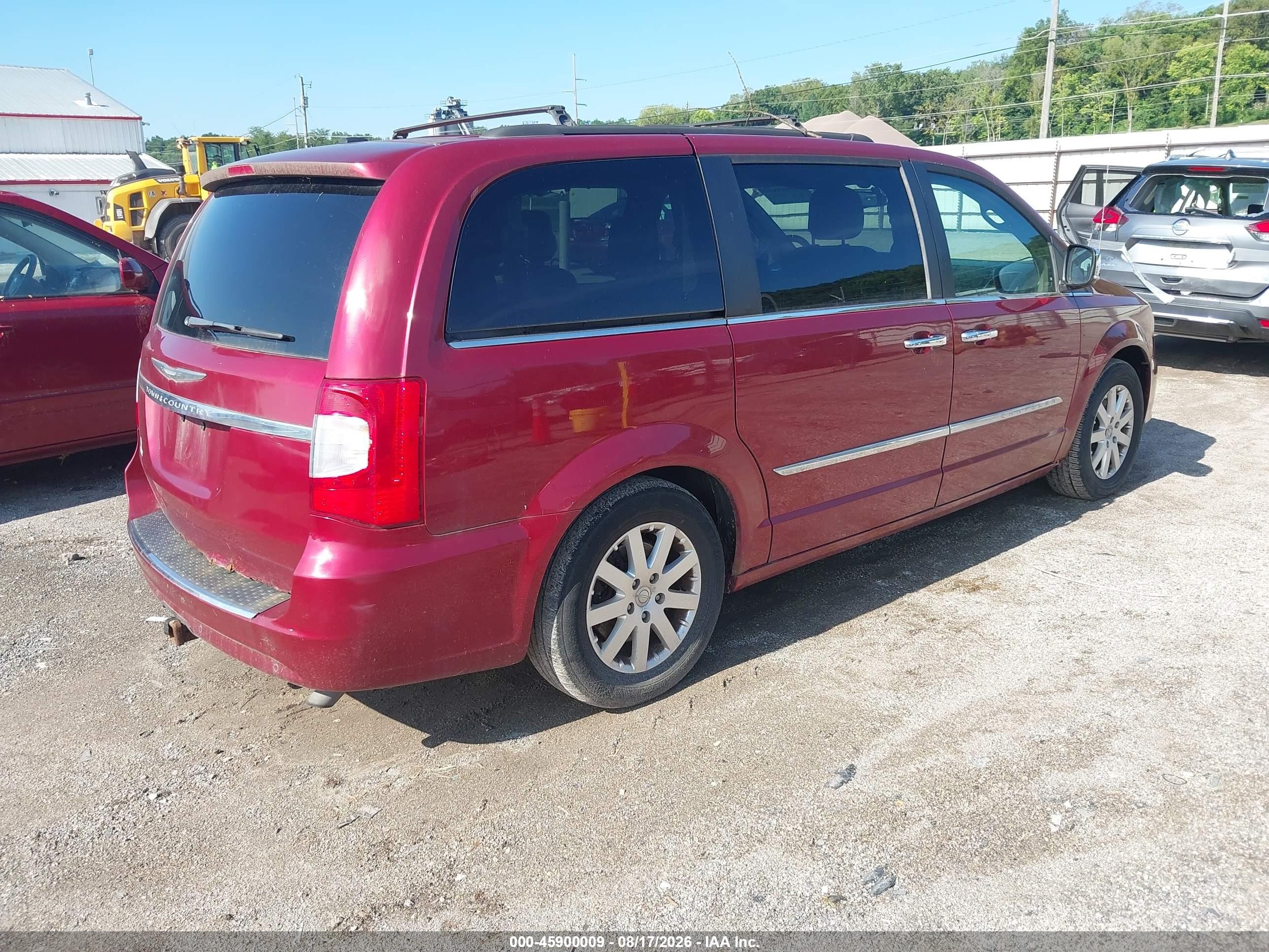2012 Chrysler Town & Country Touring-l Red vin: 2C4RC1CG1CR229147