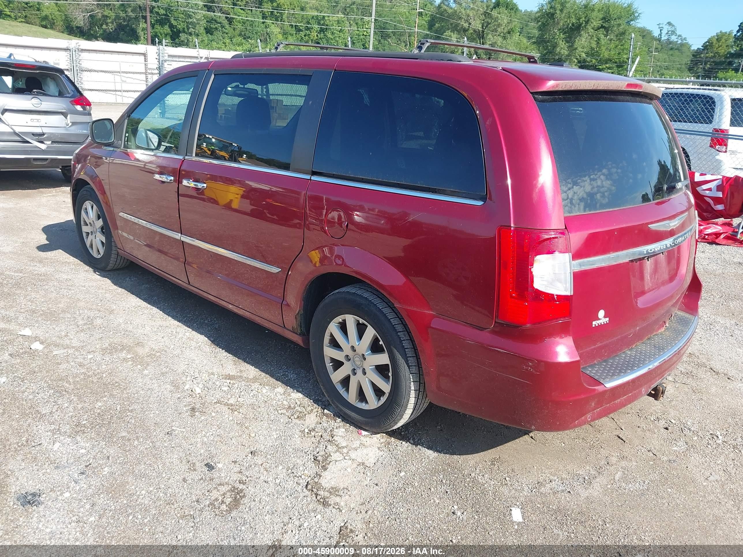 2012 Chrysler Town & Country Touring-l Red vin: 2C4RC1CG1CR229147