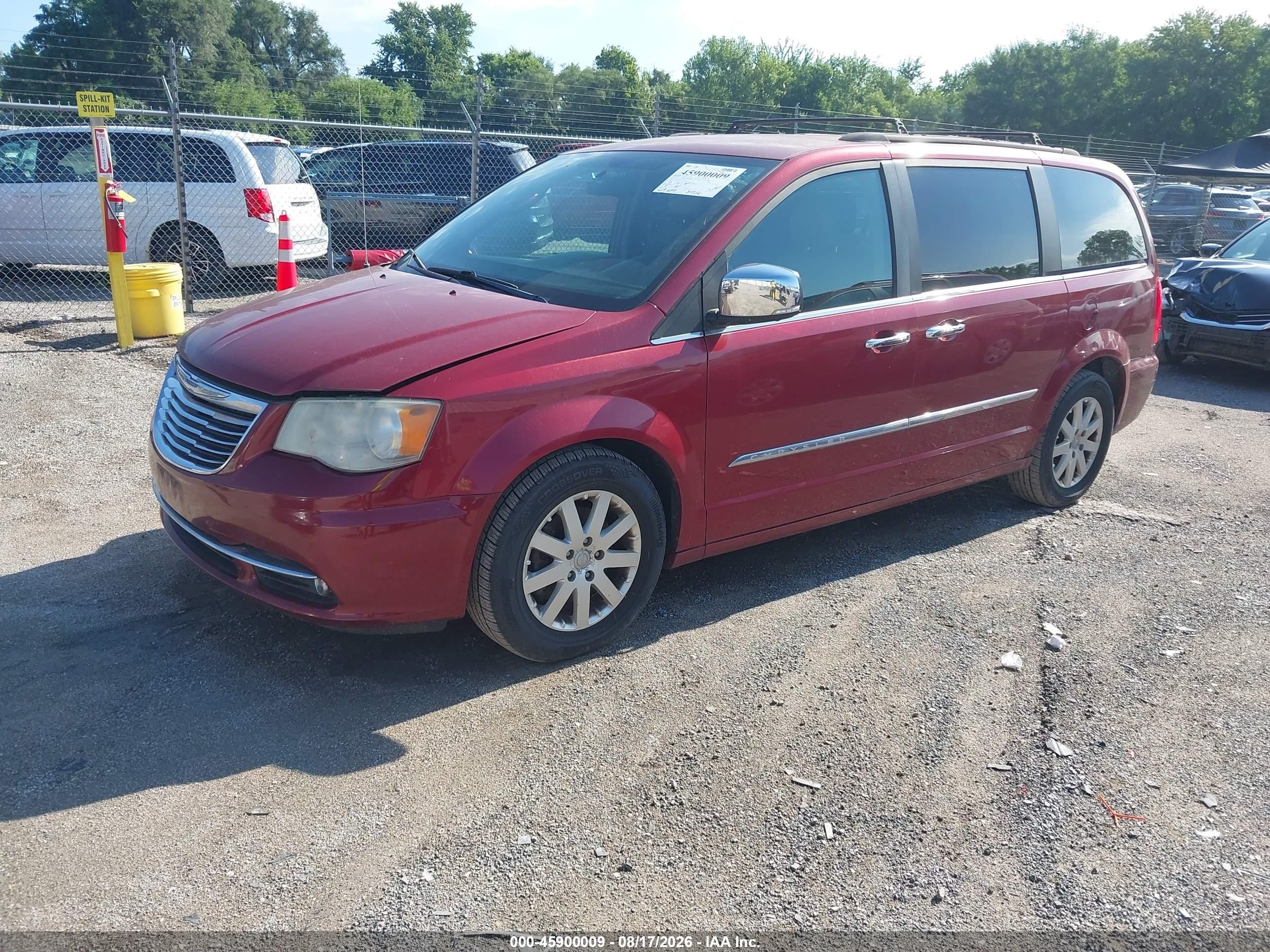 2012 Chrysler Town & Country Touring-l Red vin: 2C4RC1CG1CR229147