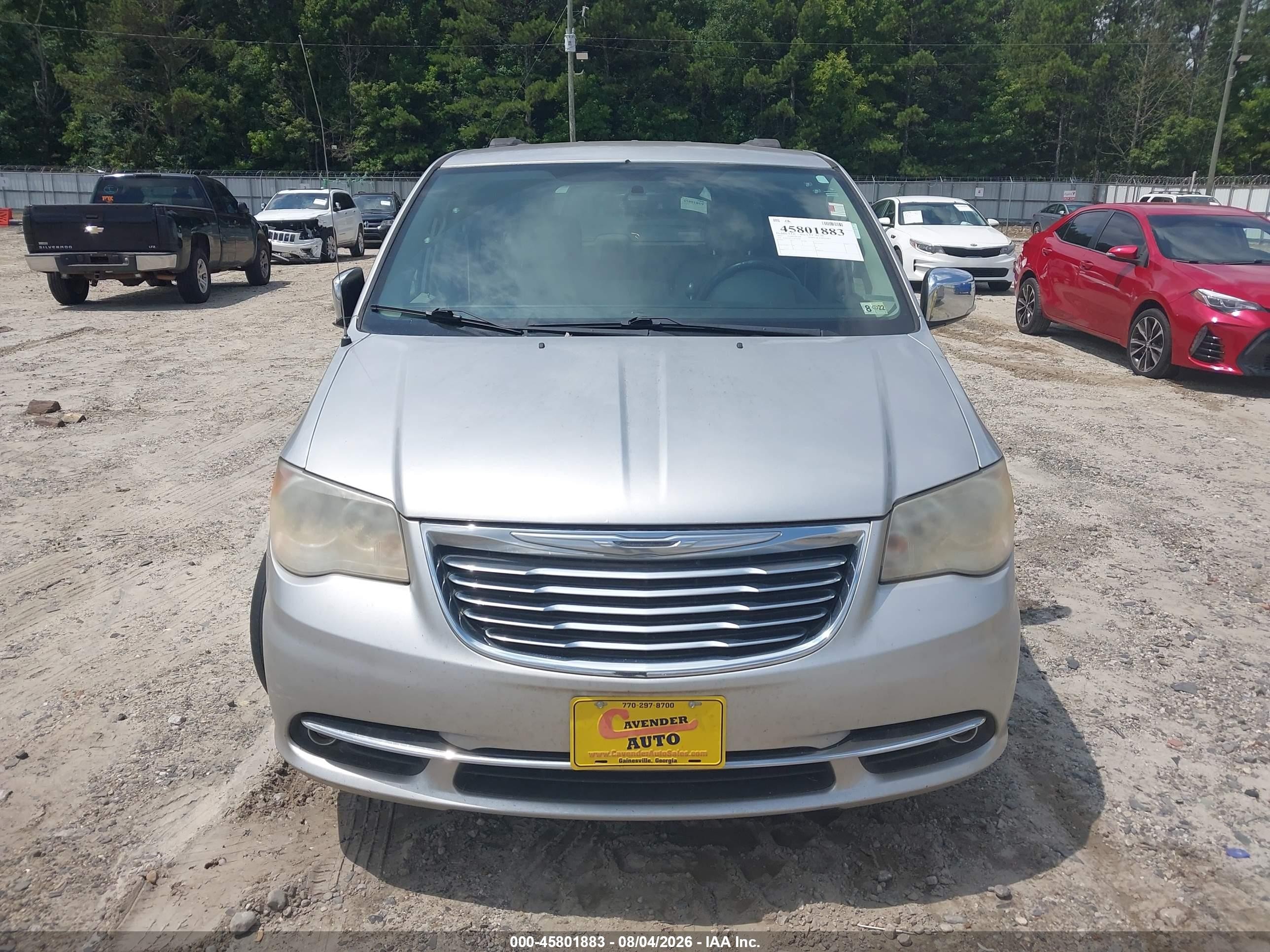 2012 Chrysler Town & Country Touring-l Silver vin: 2C4RC1CG1CR395149