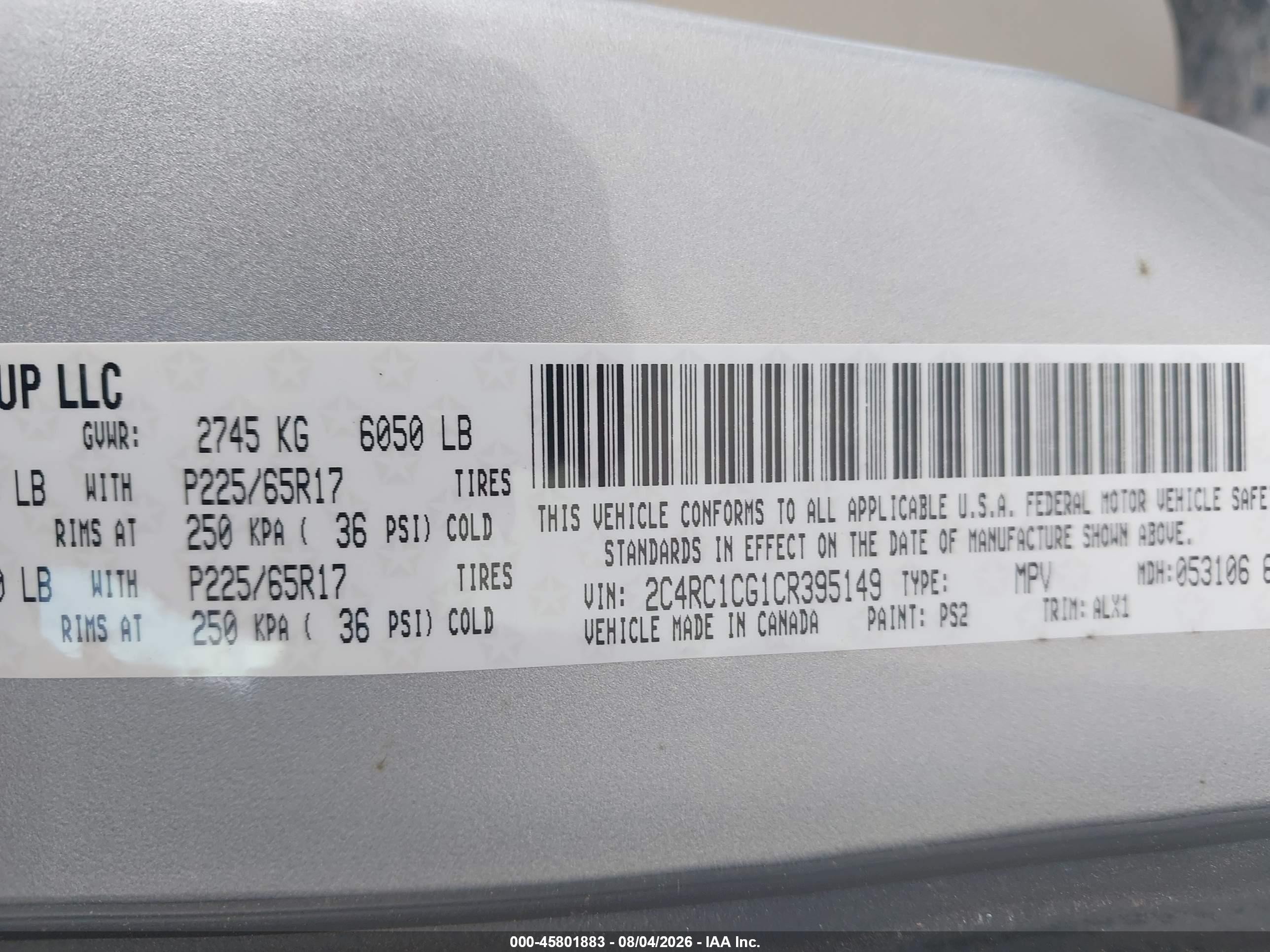 2012 Chrysler Town & Country Touring-l Silver vin: 2C4RC1CG1CR395149
