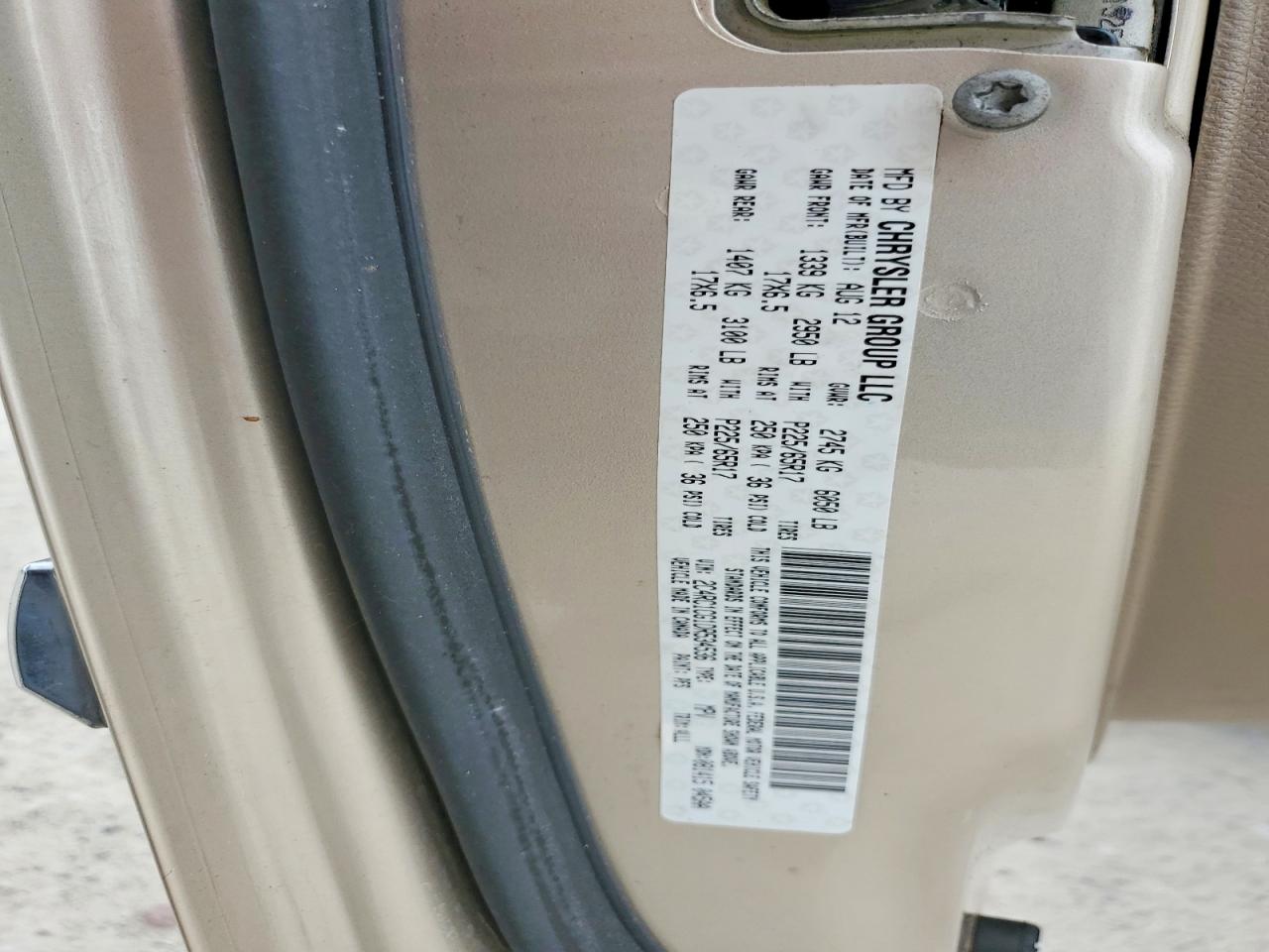 2013 Chrysler Town & Country Touring L Gold vin: 2C4RC1CG1DR534536