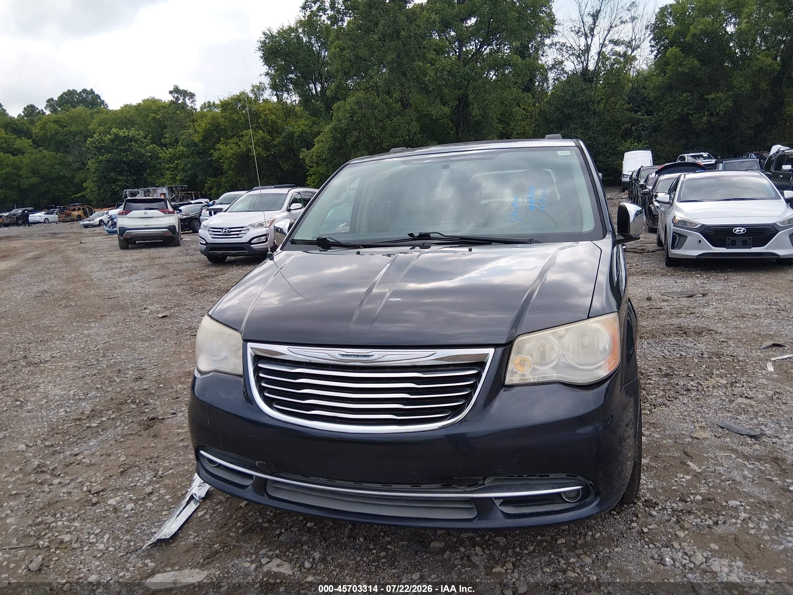 2014 Chrysler Town & Country Touring-l Черный vin: 2C4RC1CG1ER163993