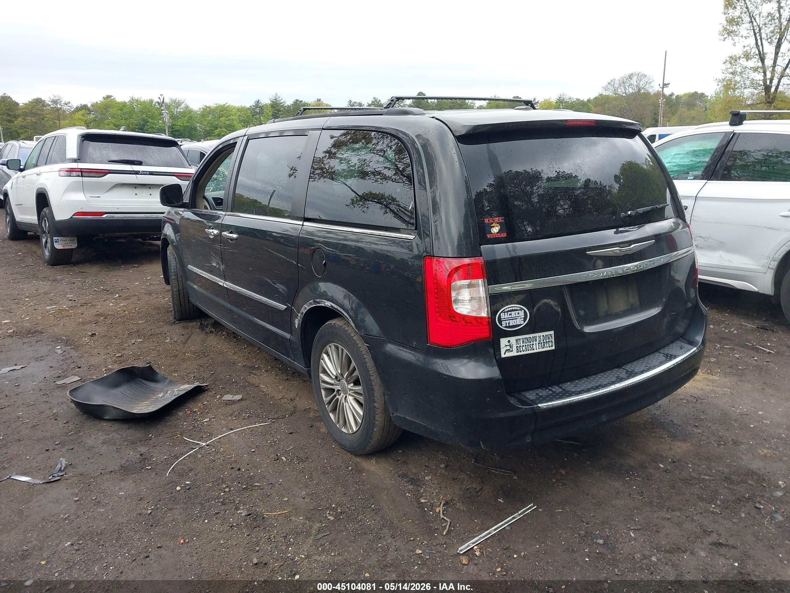 2015 Chrysler Town & Country Touring-l Black vin: 2C4RC1CG1FR731483