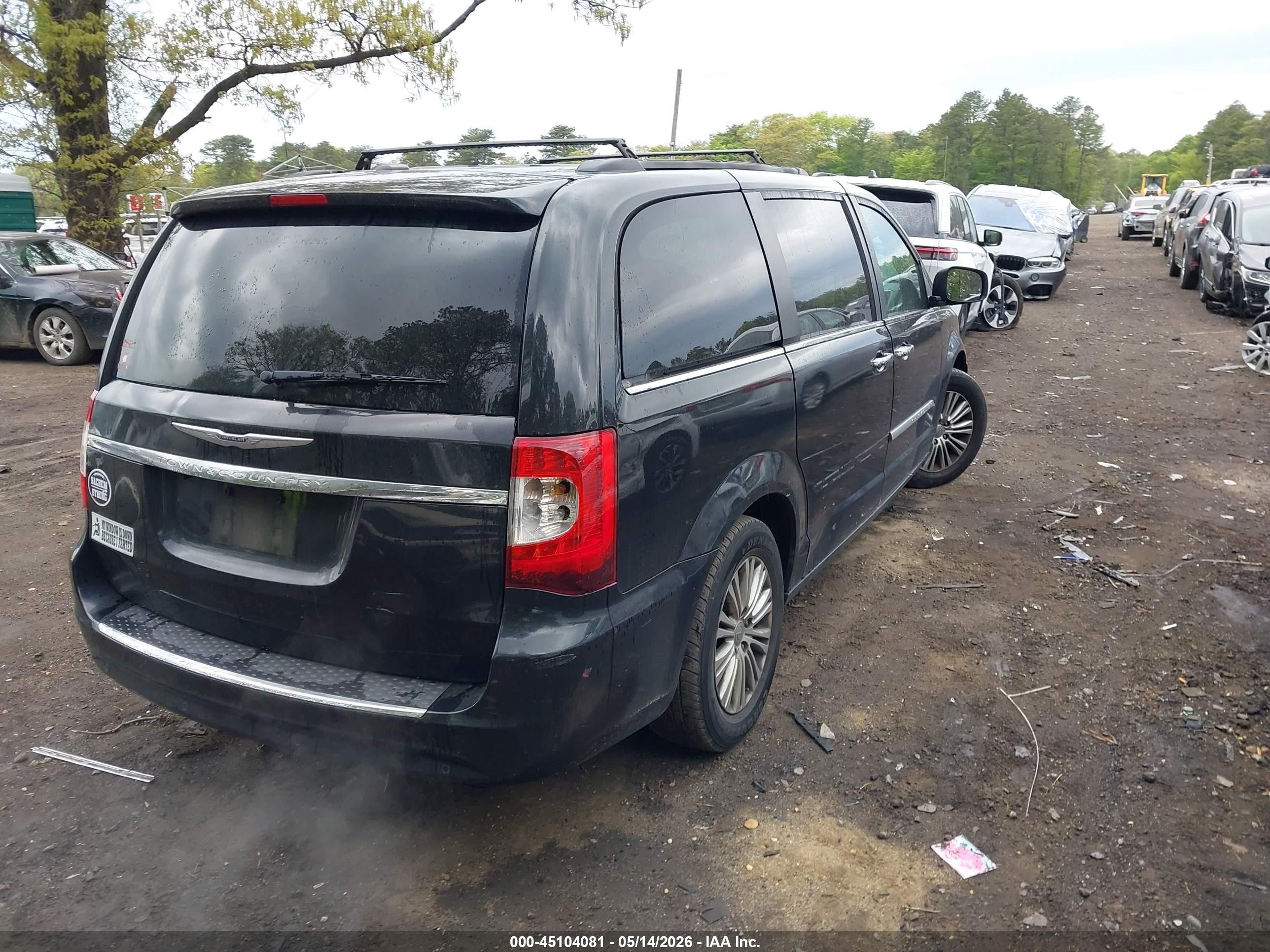 2015 Chrysler Town & Country Touring-l Black vin: 2C4RC1CG1FR731483