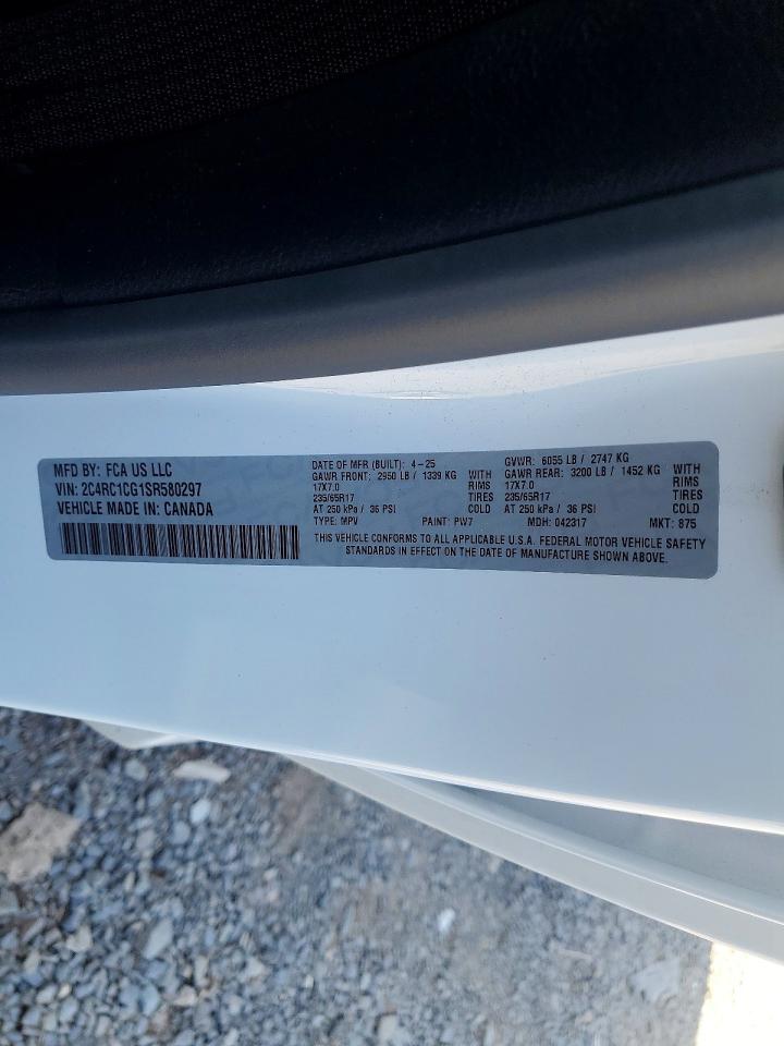2025 Chrysler Voyager Lx White vin: 2C4RC1CG1SR580297