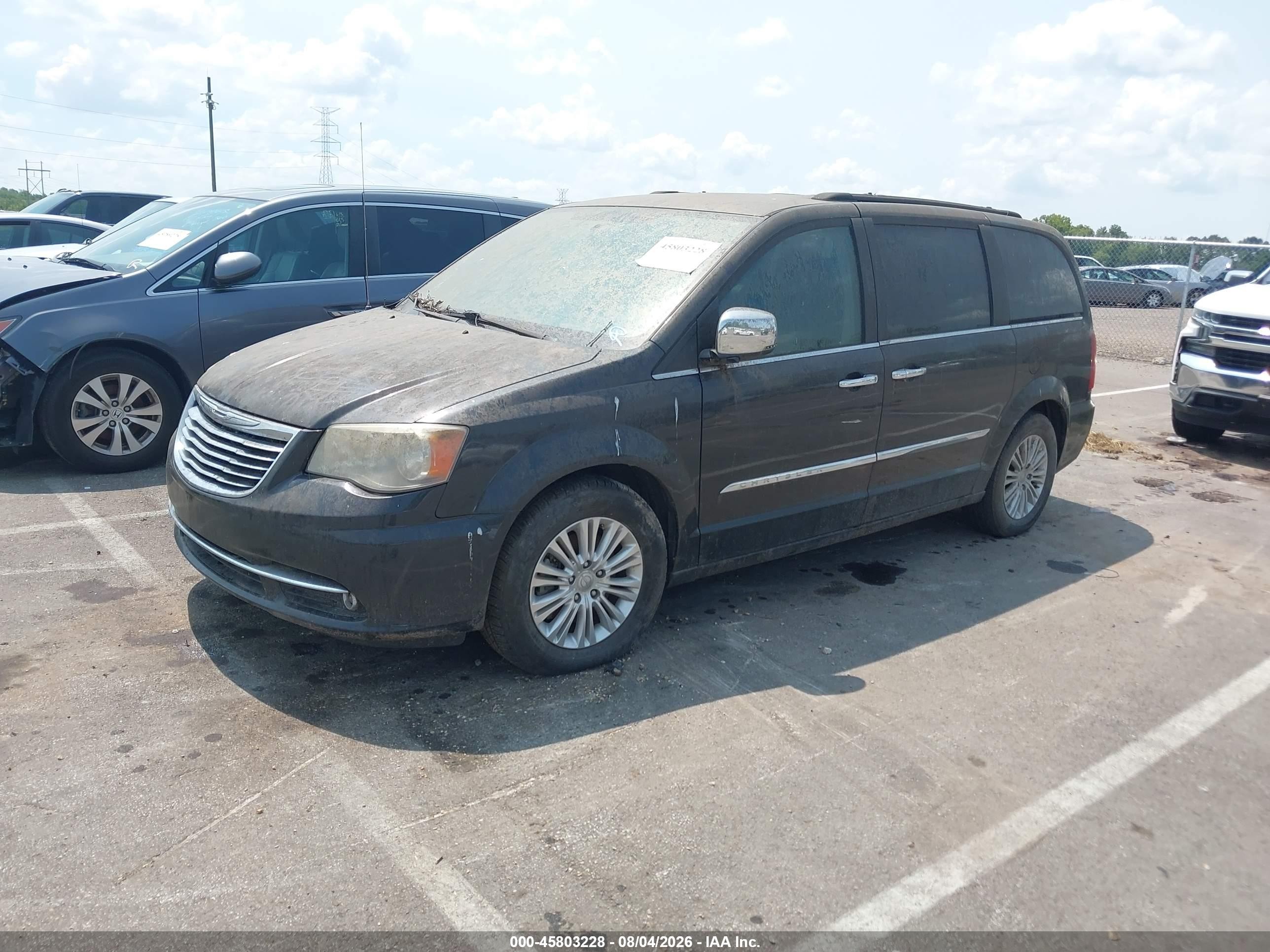 2012 Chrysler Town & Country Touring-l Серый vin: 2C4RC1CG2CR170822