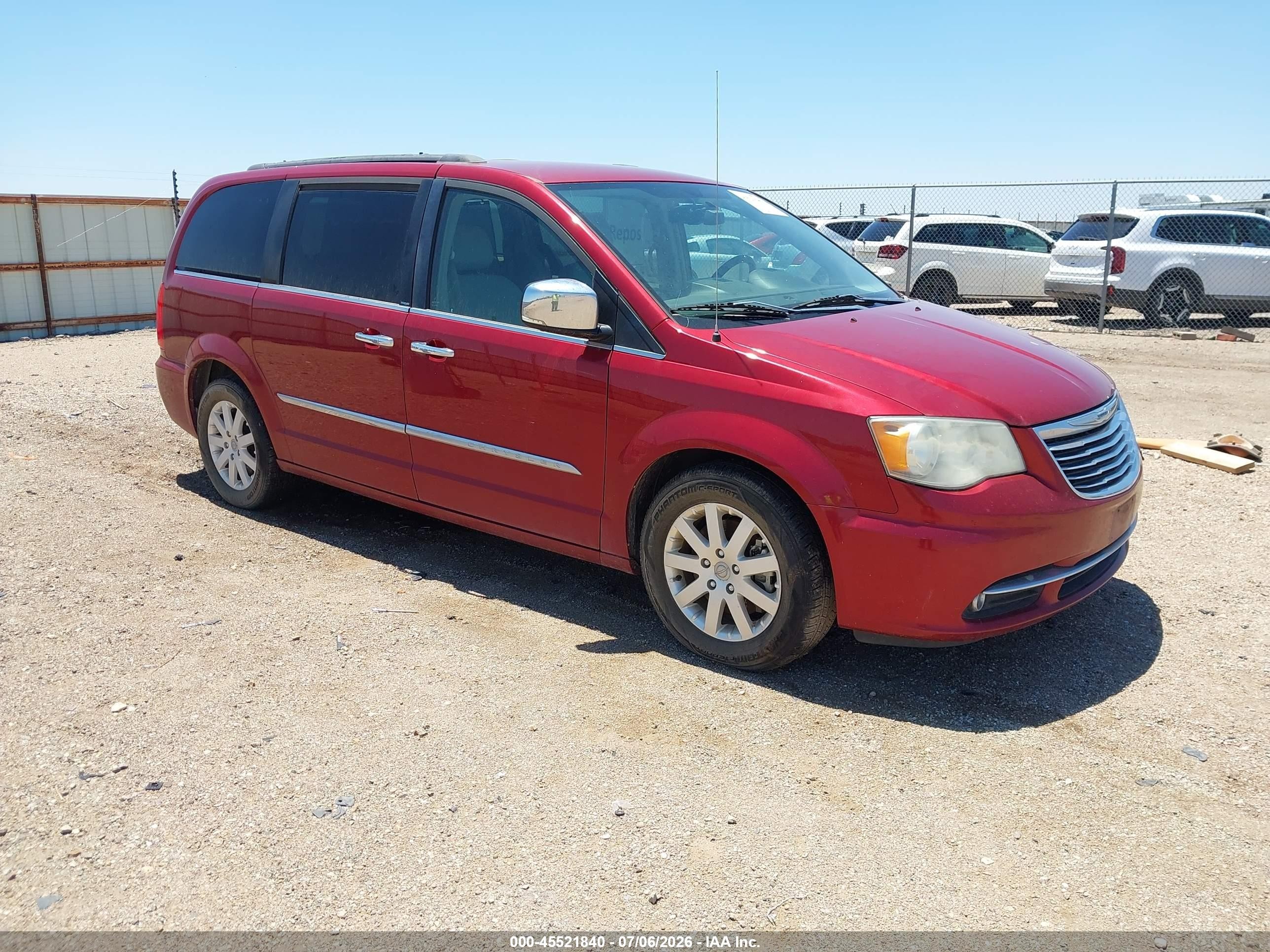 2012 Chrysler Town & Country Touring-l Темно-бордовый vin: 2C4RC1CG2CR273626