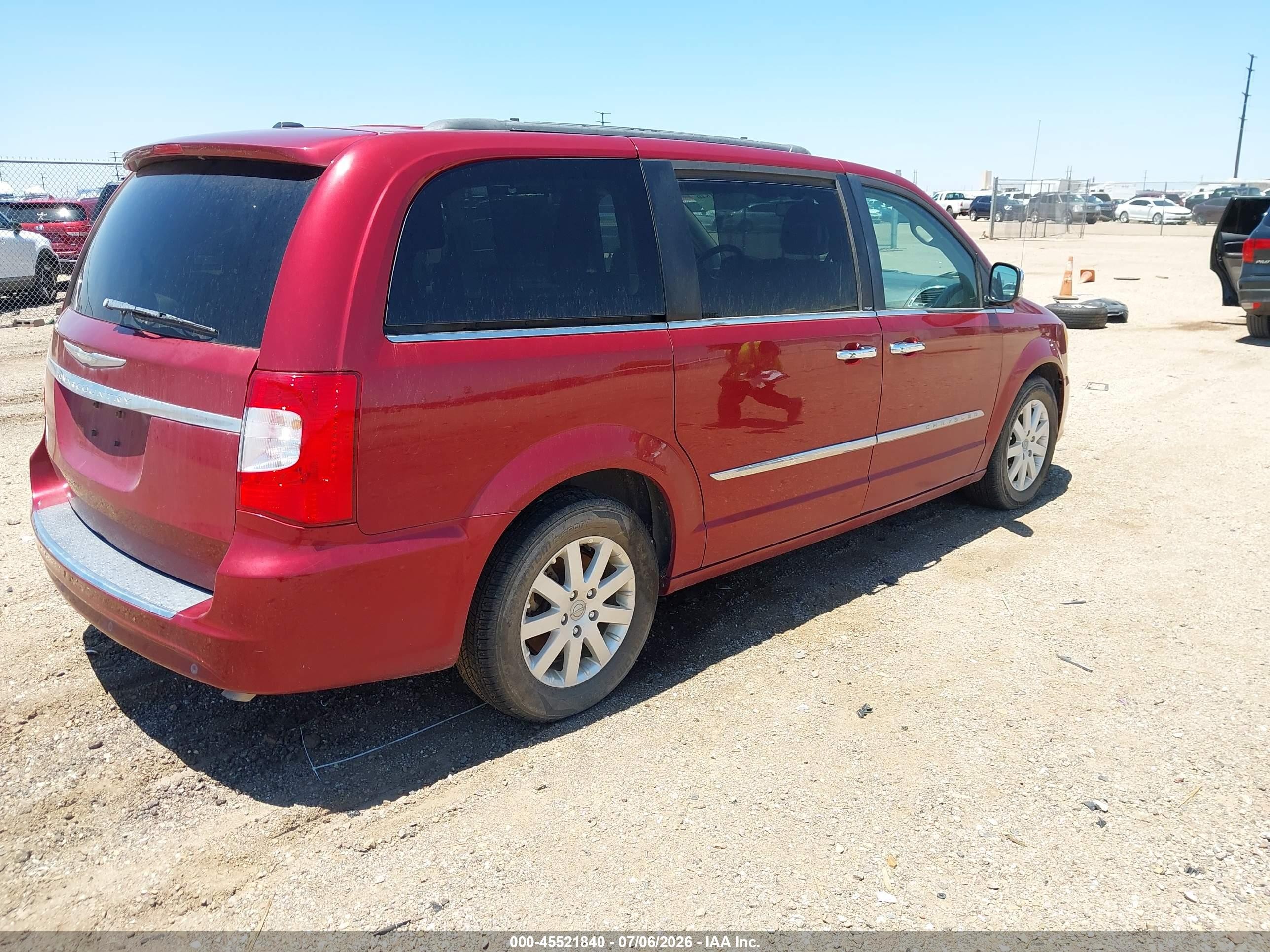 2012 Chrysler Town & Country Touring-l Темно-бордовый vin: 2C4RC1CG2CR273626