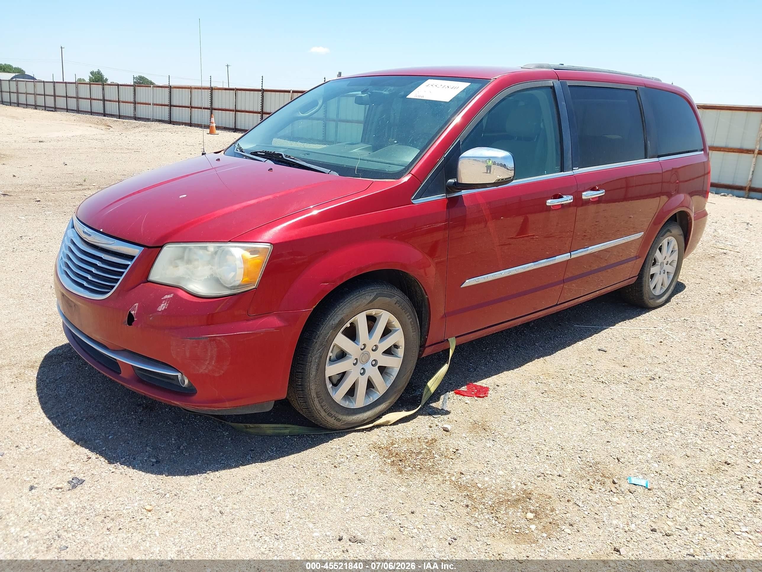 2012 Chrysler Town & Country Touring-l Темно-бордовый vin: 2C4RC1CG2CR273626