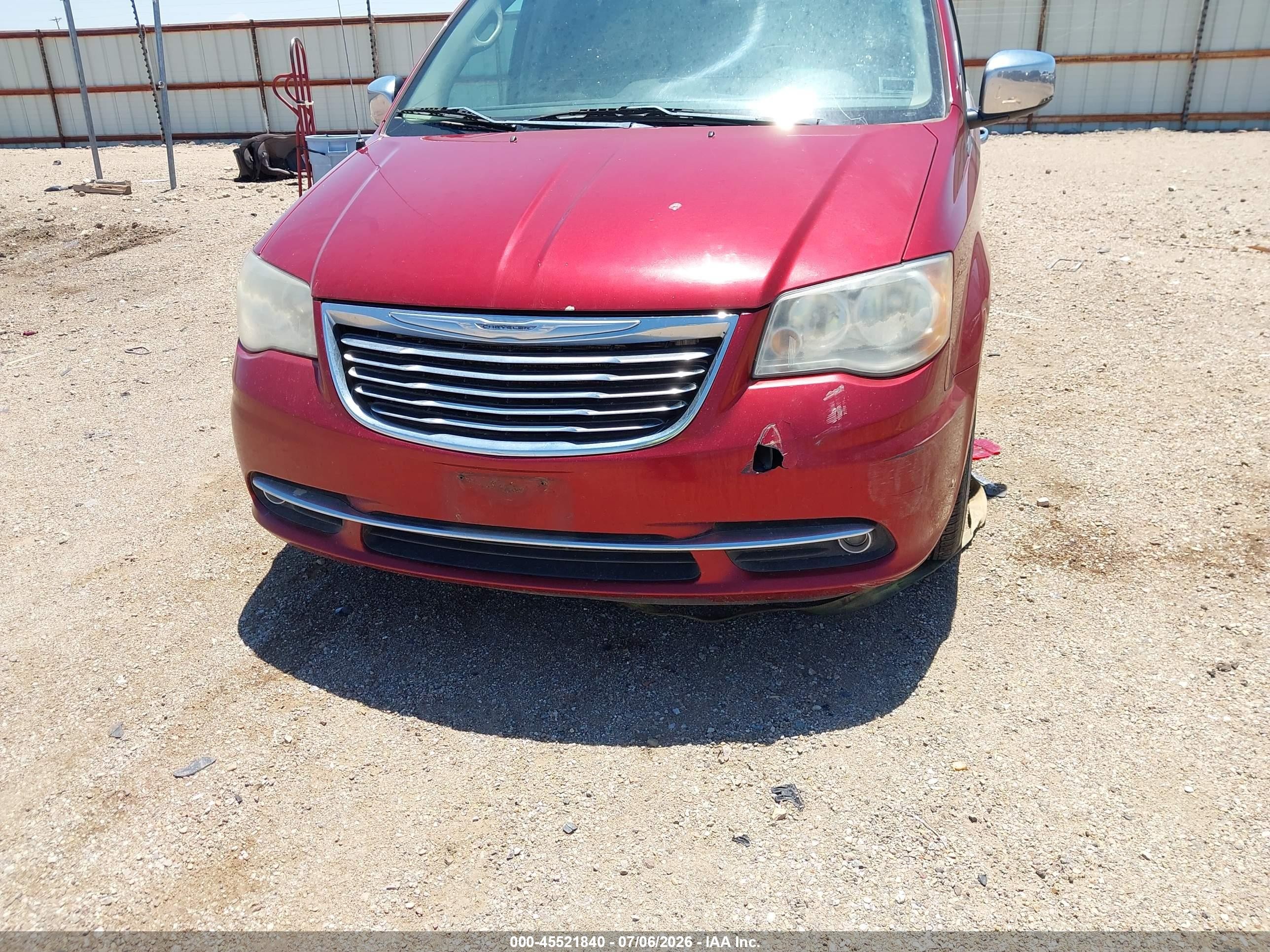 2012 Chrysler Town & Country Touring-l Темно-бордовый vin: 2C4RC1CG2CR273626
