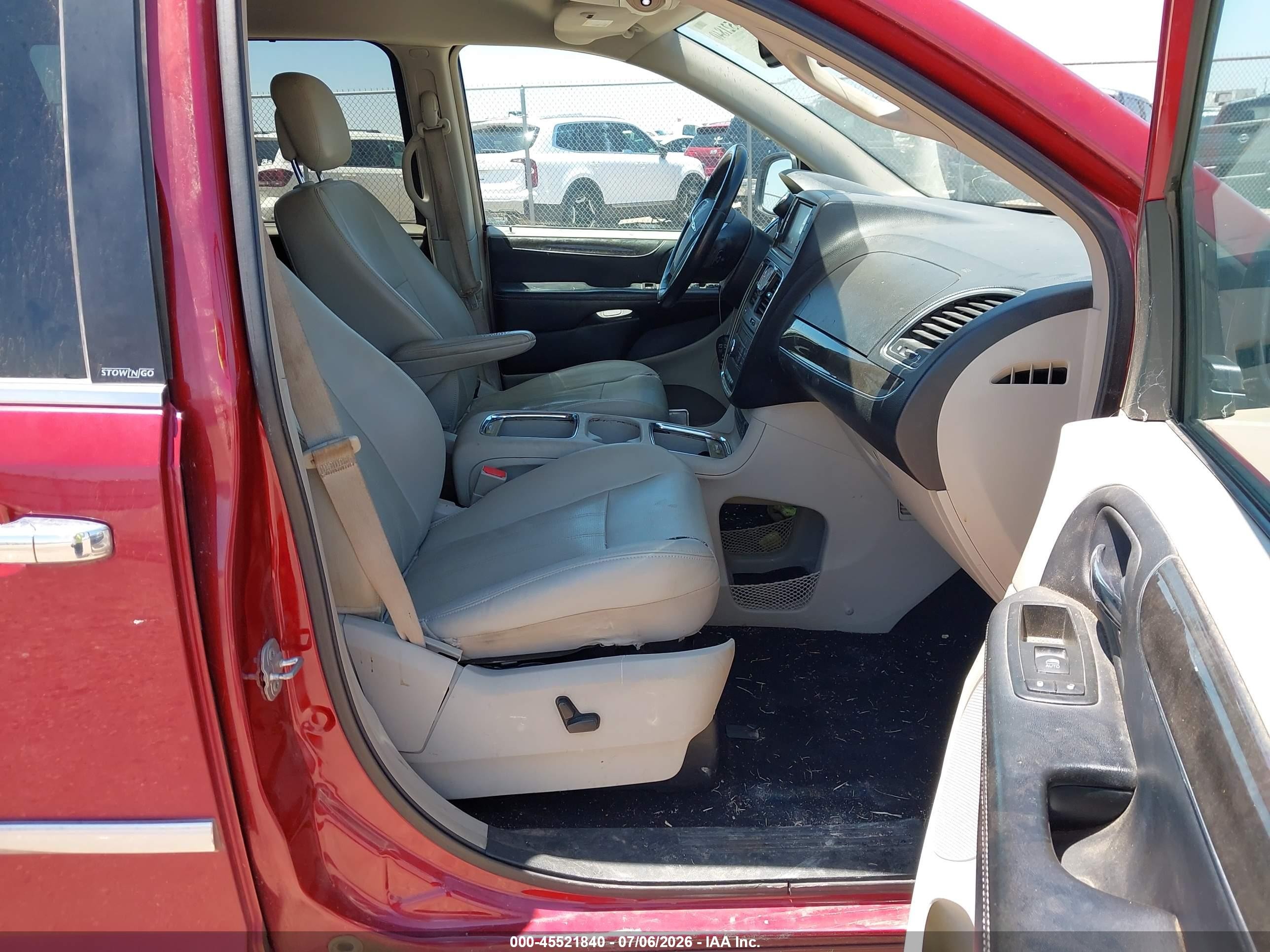 2012 Chrysler Town & Country Touring-l Темно-бордовый vin: 2C4RC1CG2CR273626
