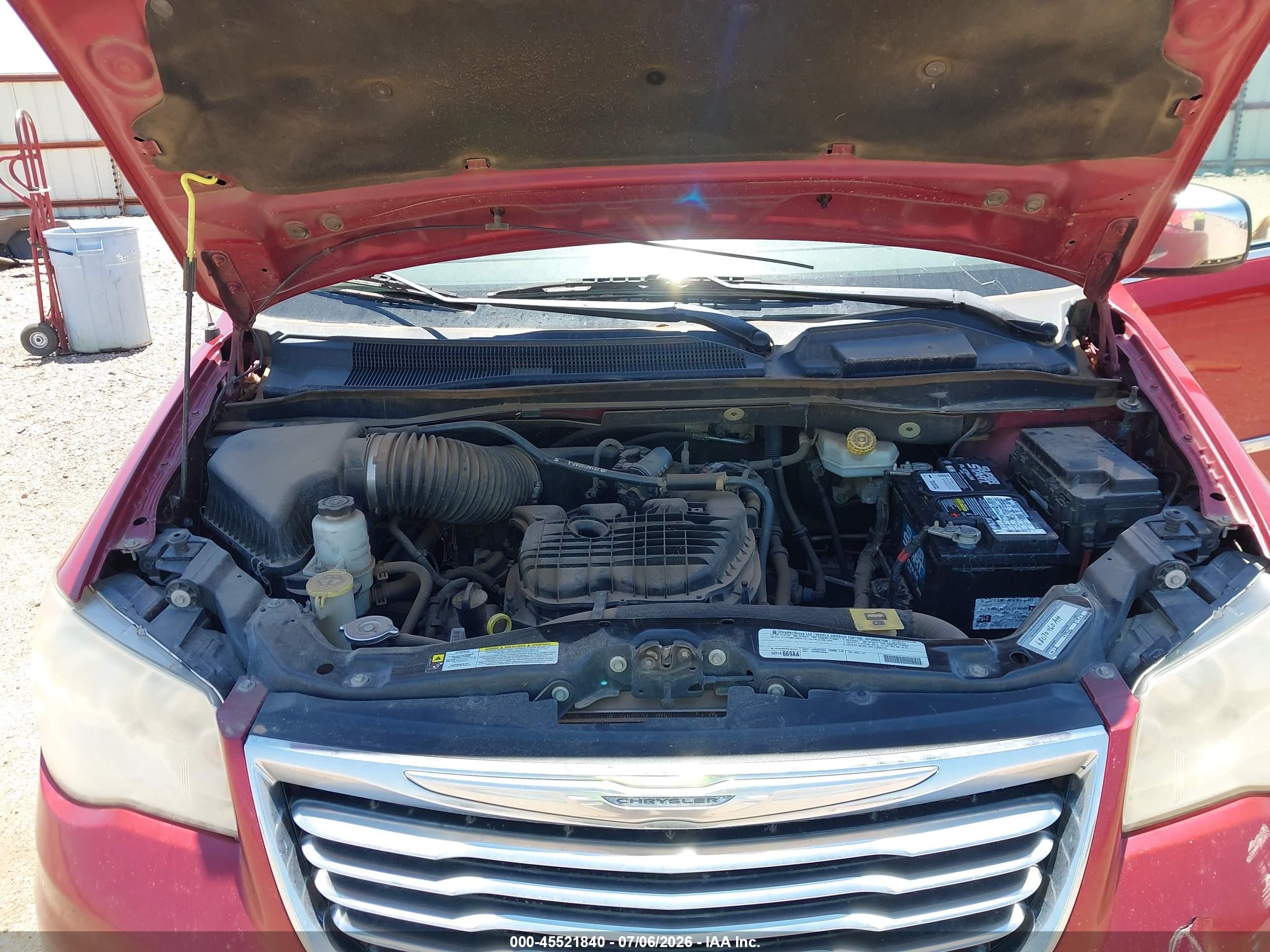 2012 Chrysler Town & Country Touring-l Темно-бордовый vin: 2C4RC1CG2CR273626