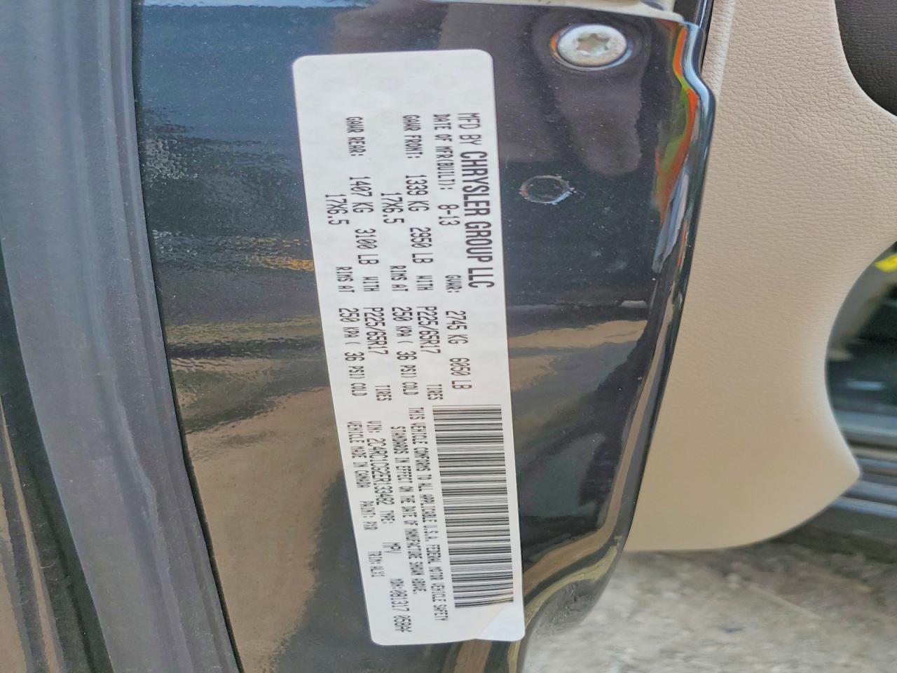 2014 Chrysler Town & Country Touring L Black vin: 2C4RC1CG2ER133482