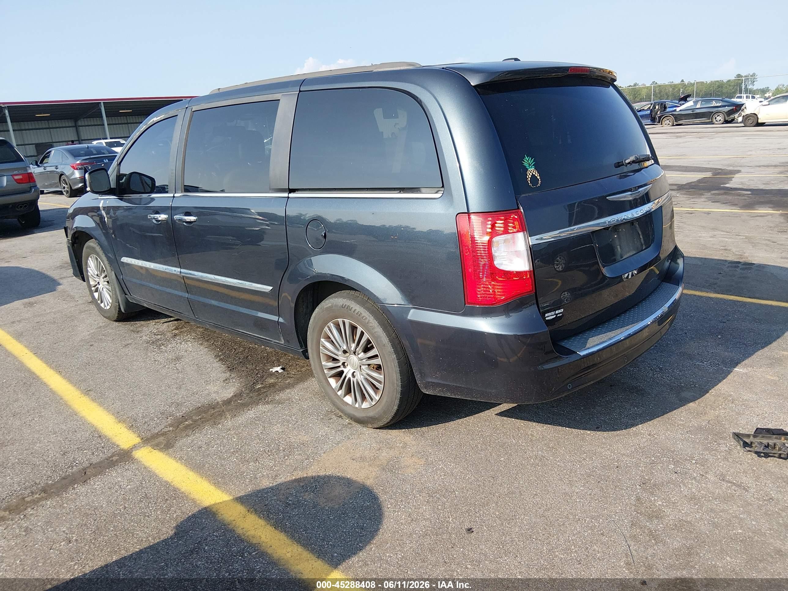 2014 Chrysler Town & Country Touring-l Blue vin: 2C4RC1CG2ER165266