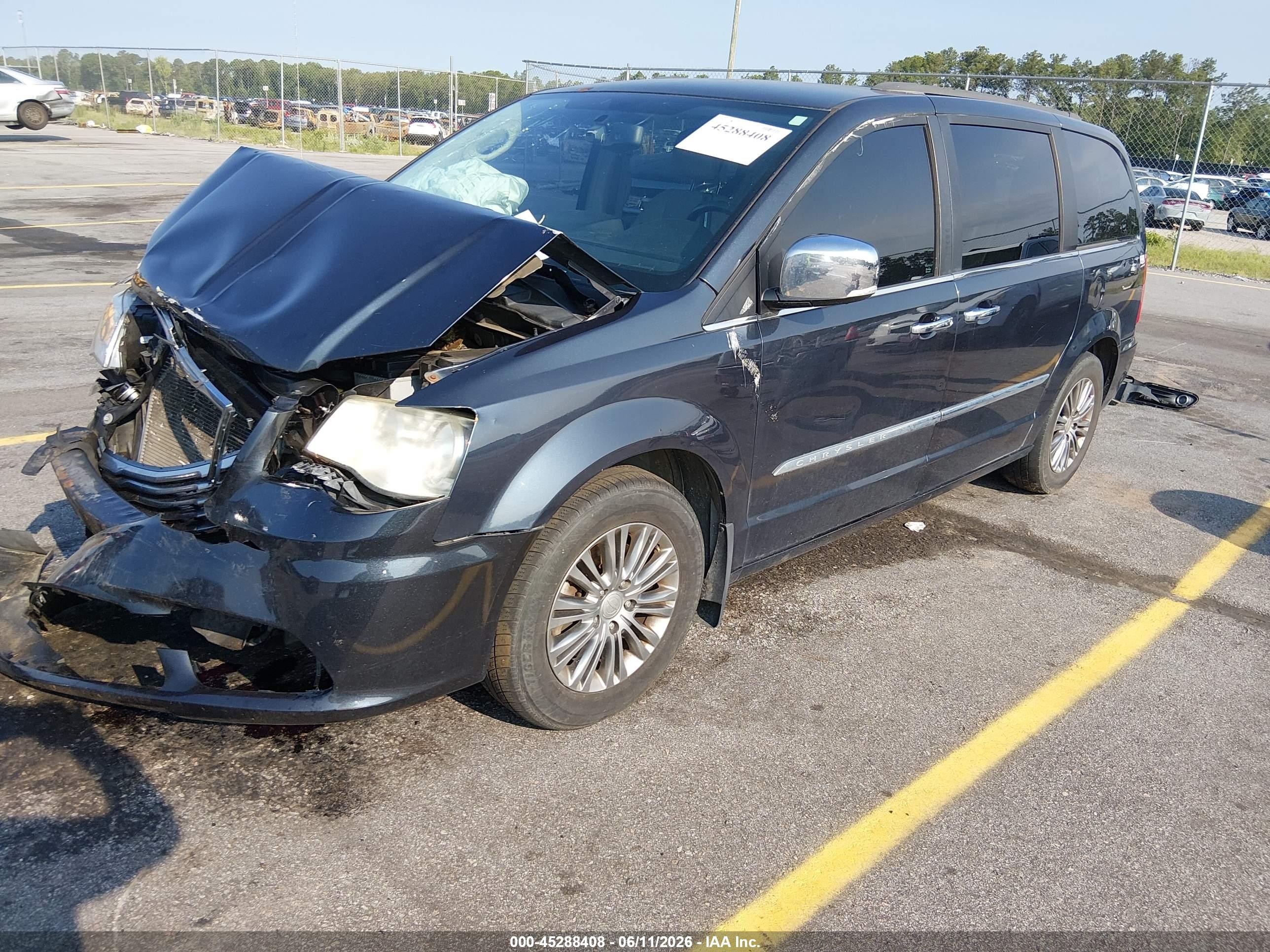 2014 Chrysler Town & Country Touring-l Blue vin: 2C4RC1CG2ER165266