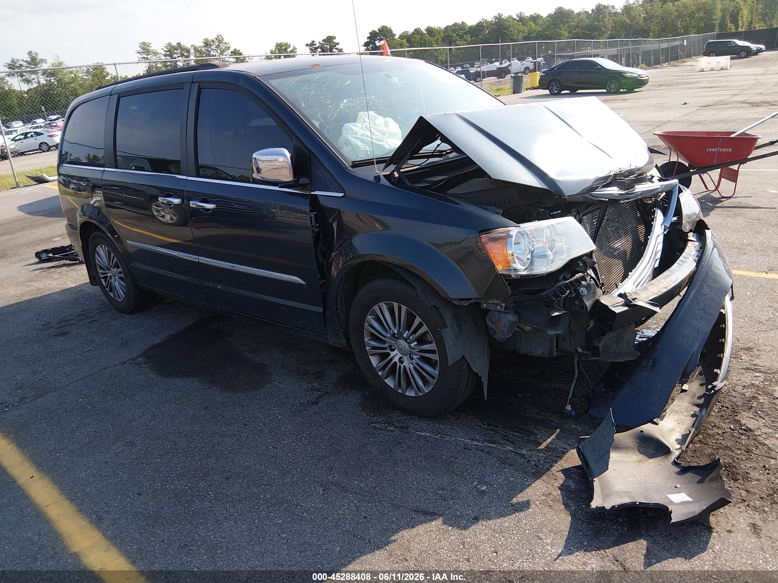 2014 Chrysler Town & Country Touring-l Синий vin: 2C4RC1CG2ER165266