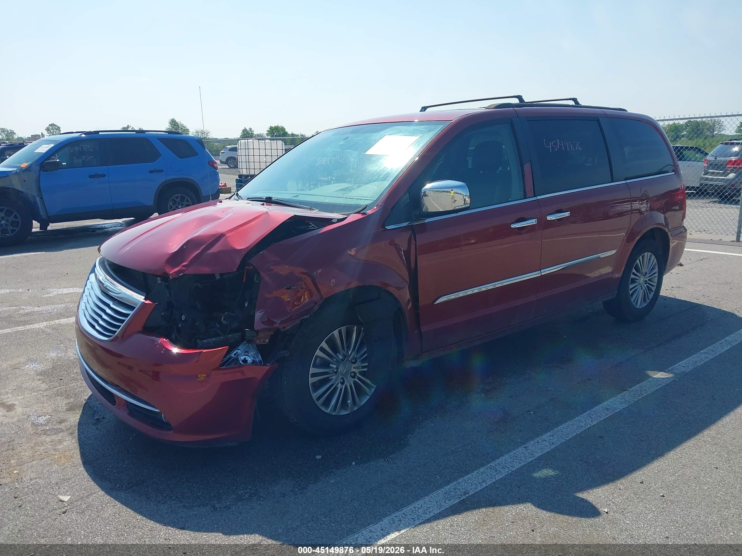 2014 Chrysler Town & Country Touring-l Red vin: 2C4RC1CG2ER367427