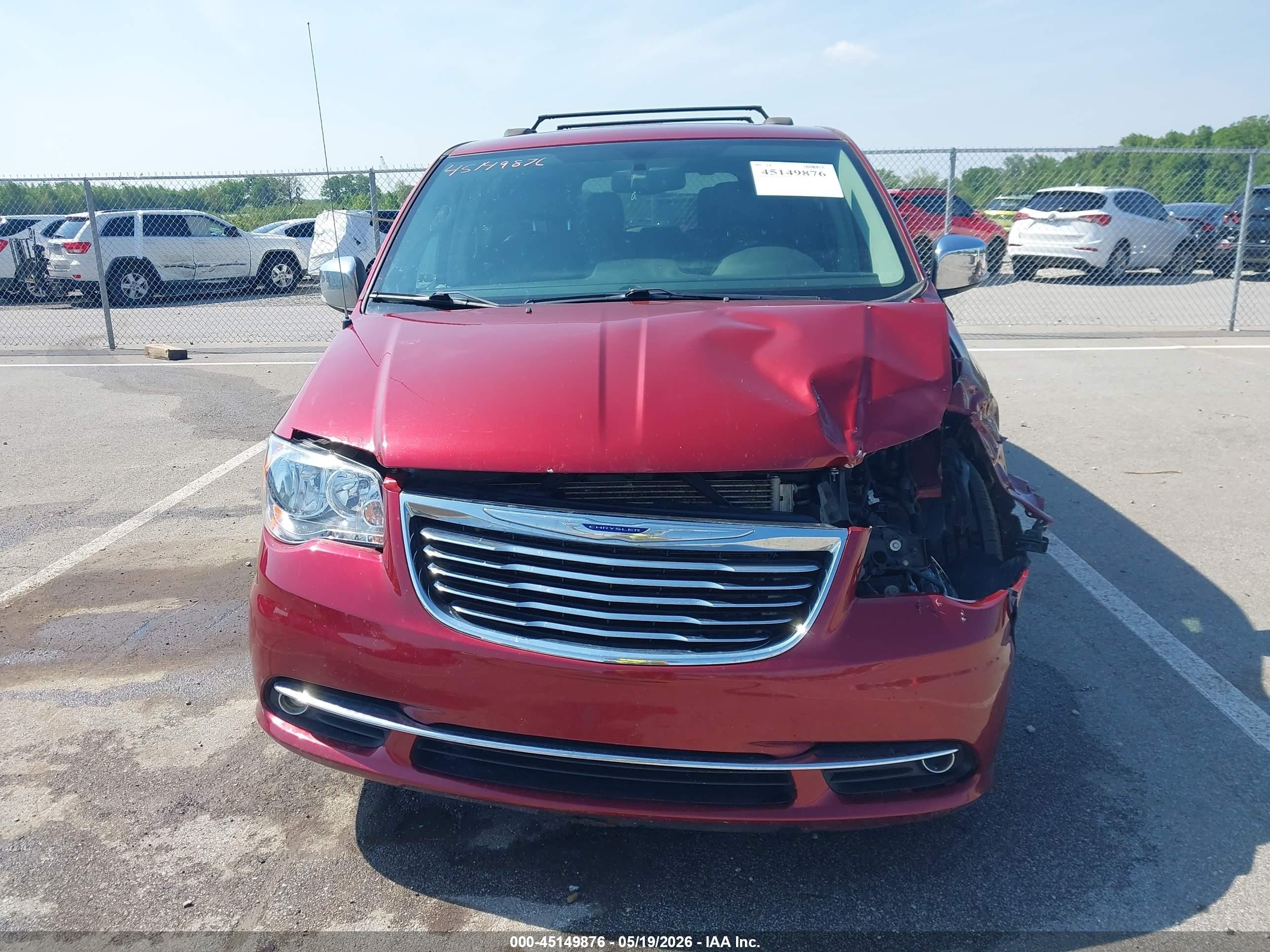 2014 Chrysler Town & Country Touring-l Red vin: 2C4RC1CG2ER367427
