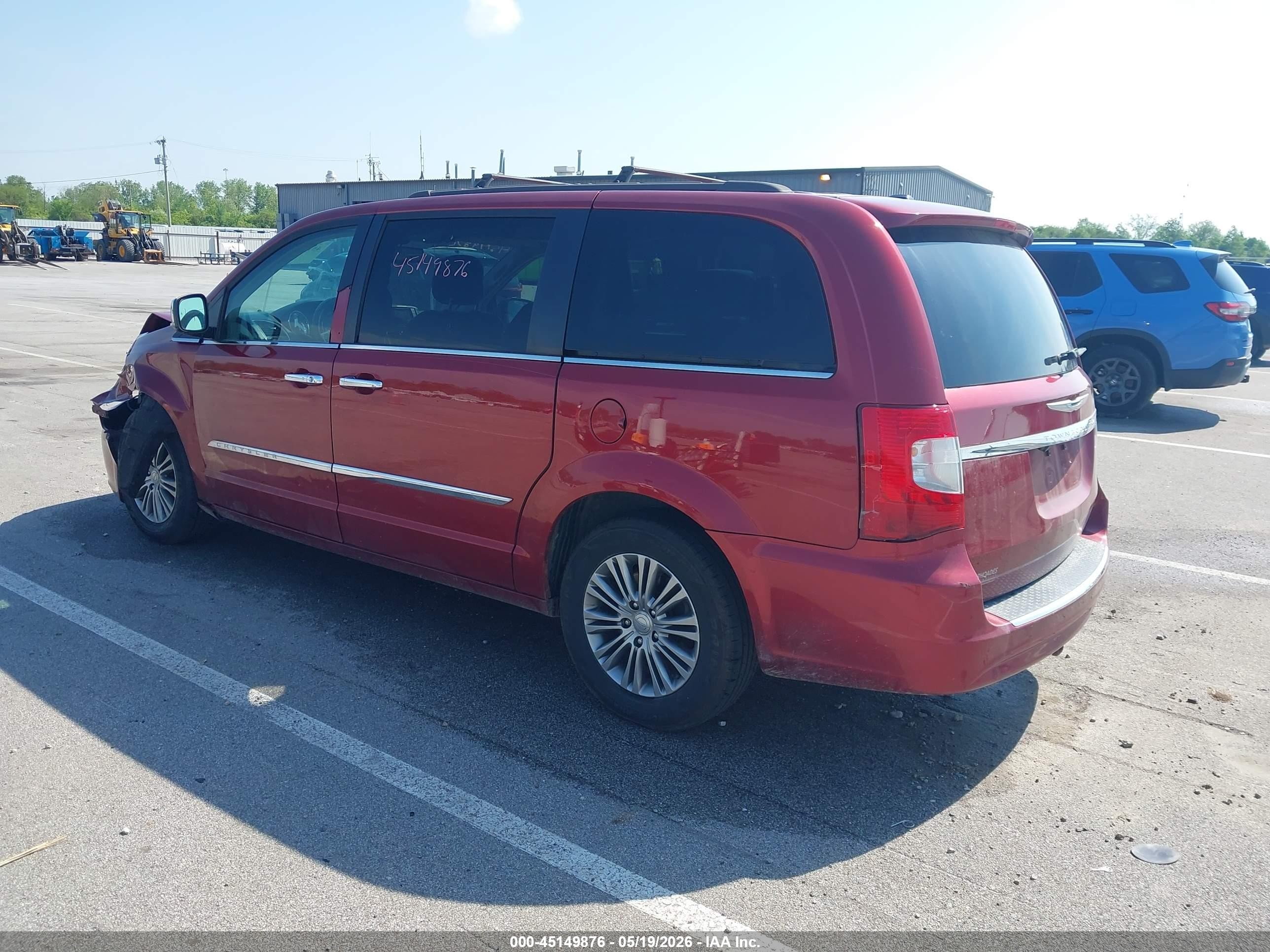 2014 Chrysler Town & Country Touring-l Red vin: 2C4RC1CG2ER367427