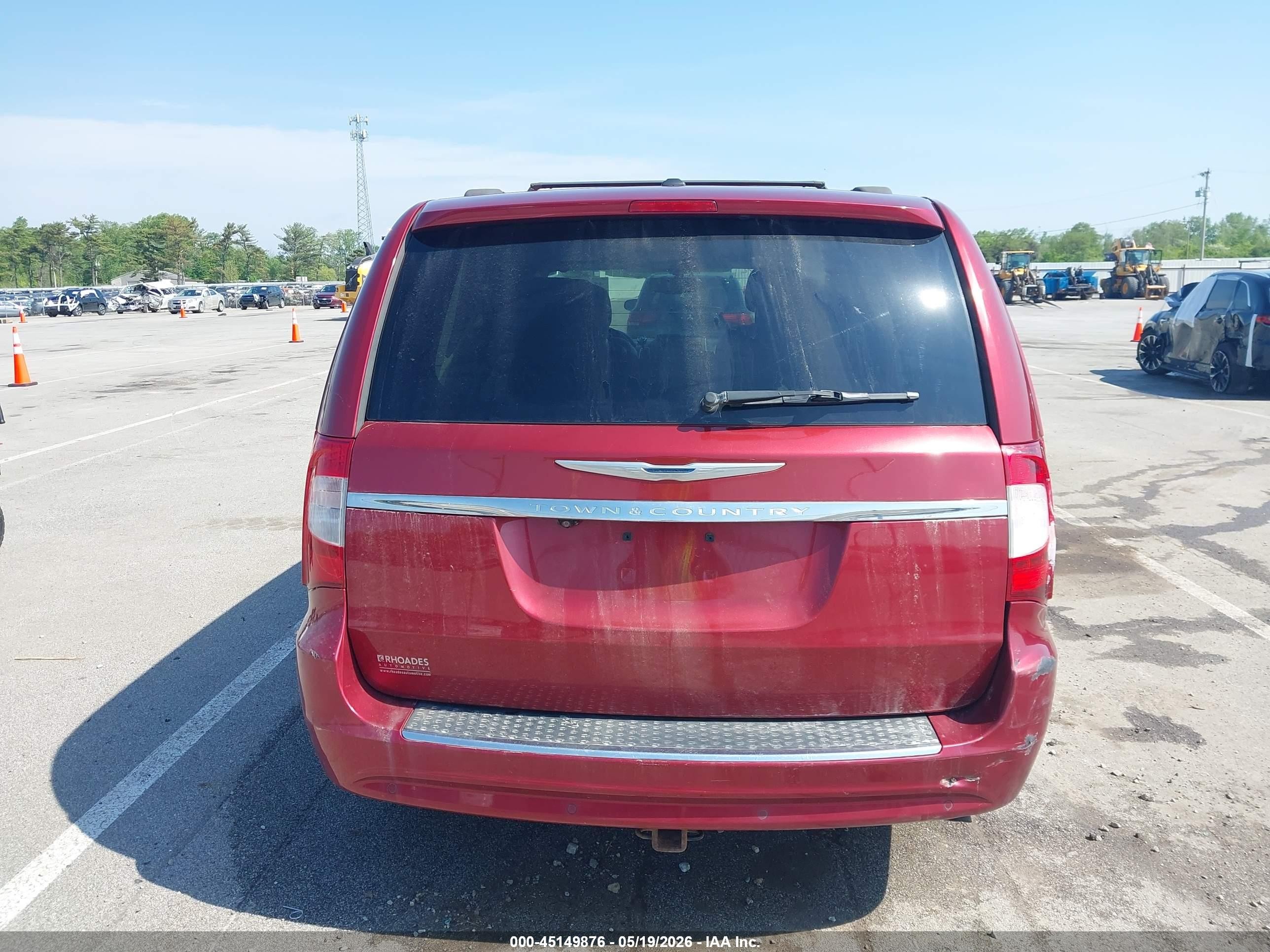 2014 Chrysler Town & Country Touring-l Red vin: 2C4RC1CG2ER367427