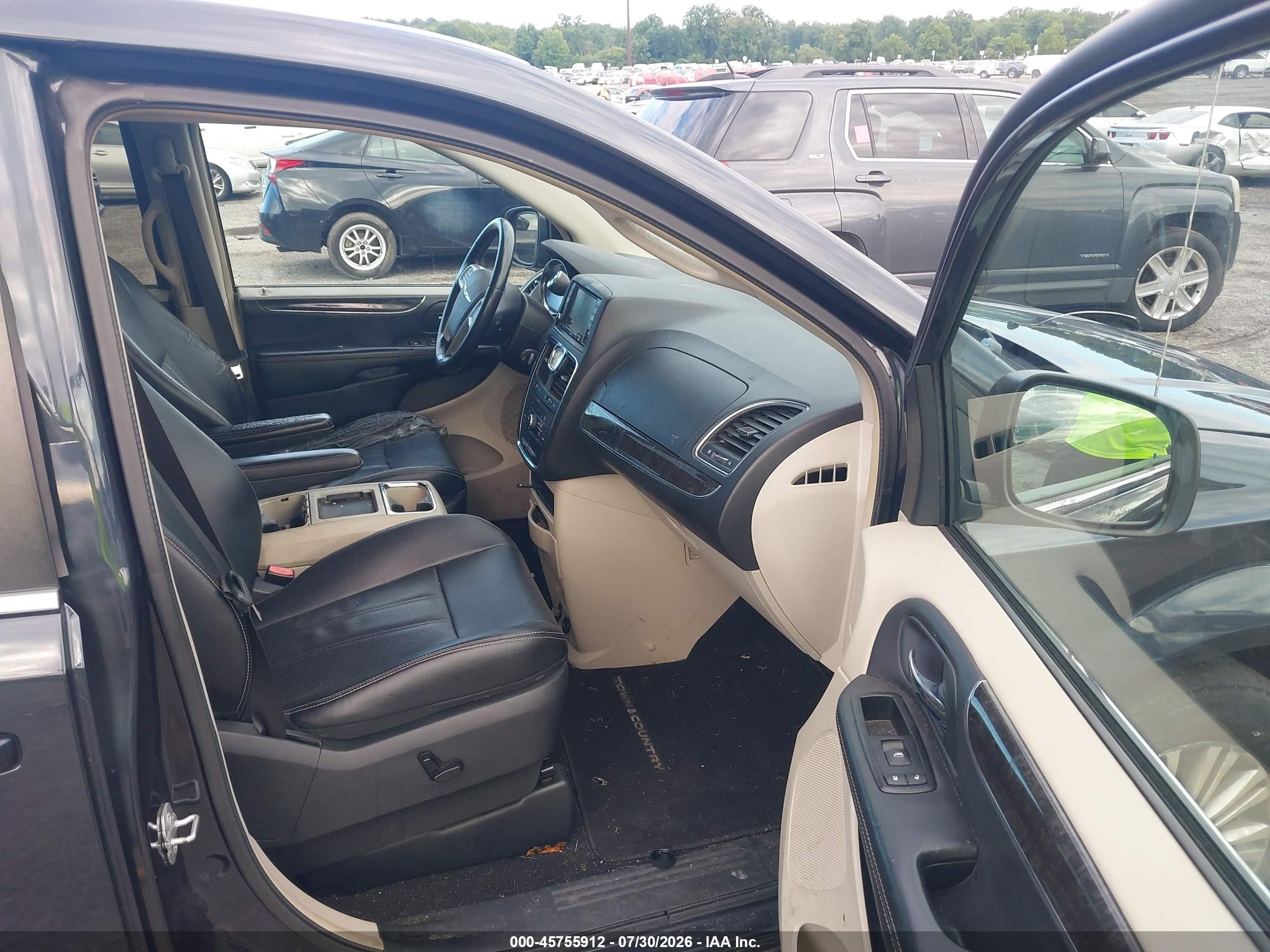 2014 Chrysler Town & Country Touring-l Black vin: 2C4RC1CG2ER449755