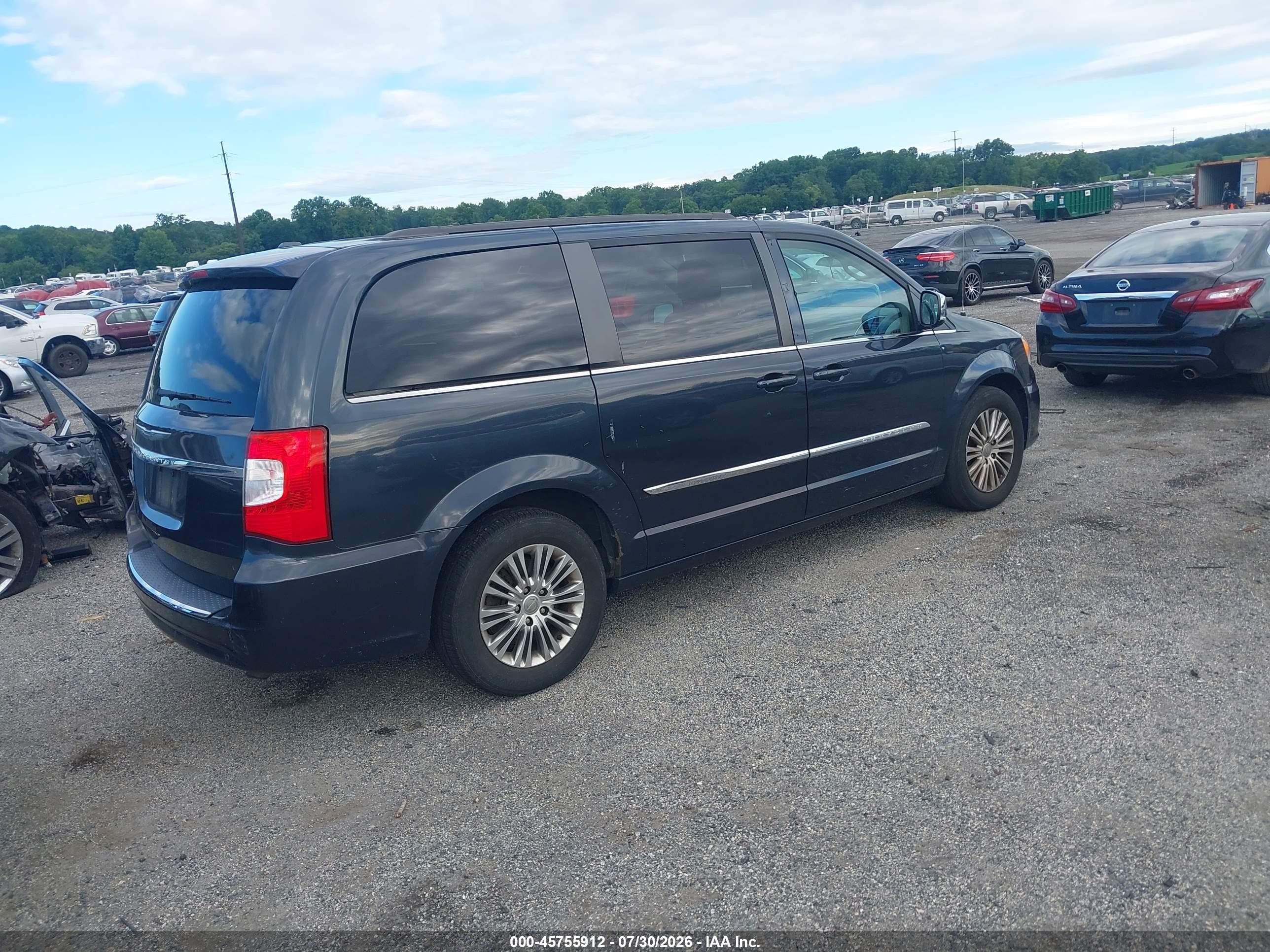 2014 Chrysler Town & Country Touring-l Black vin: 2C4RC1CG2ER449755