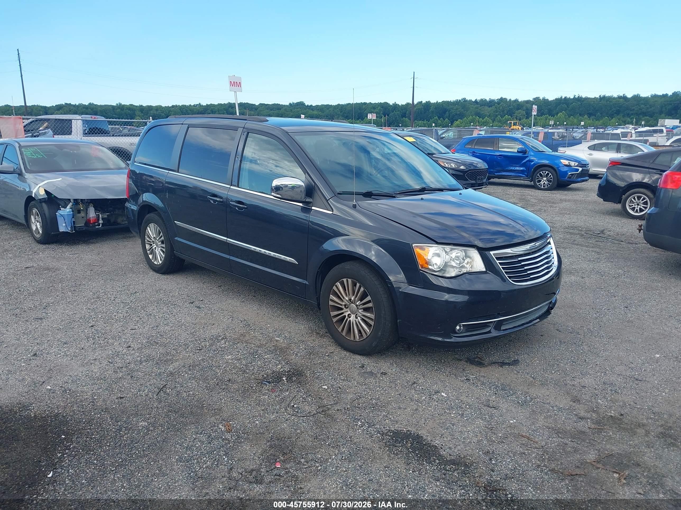 2014 Chrysler Town & Country Touring-l Black vin: 2C4RC1CG2ER449755