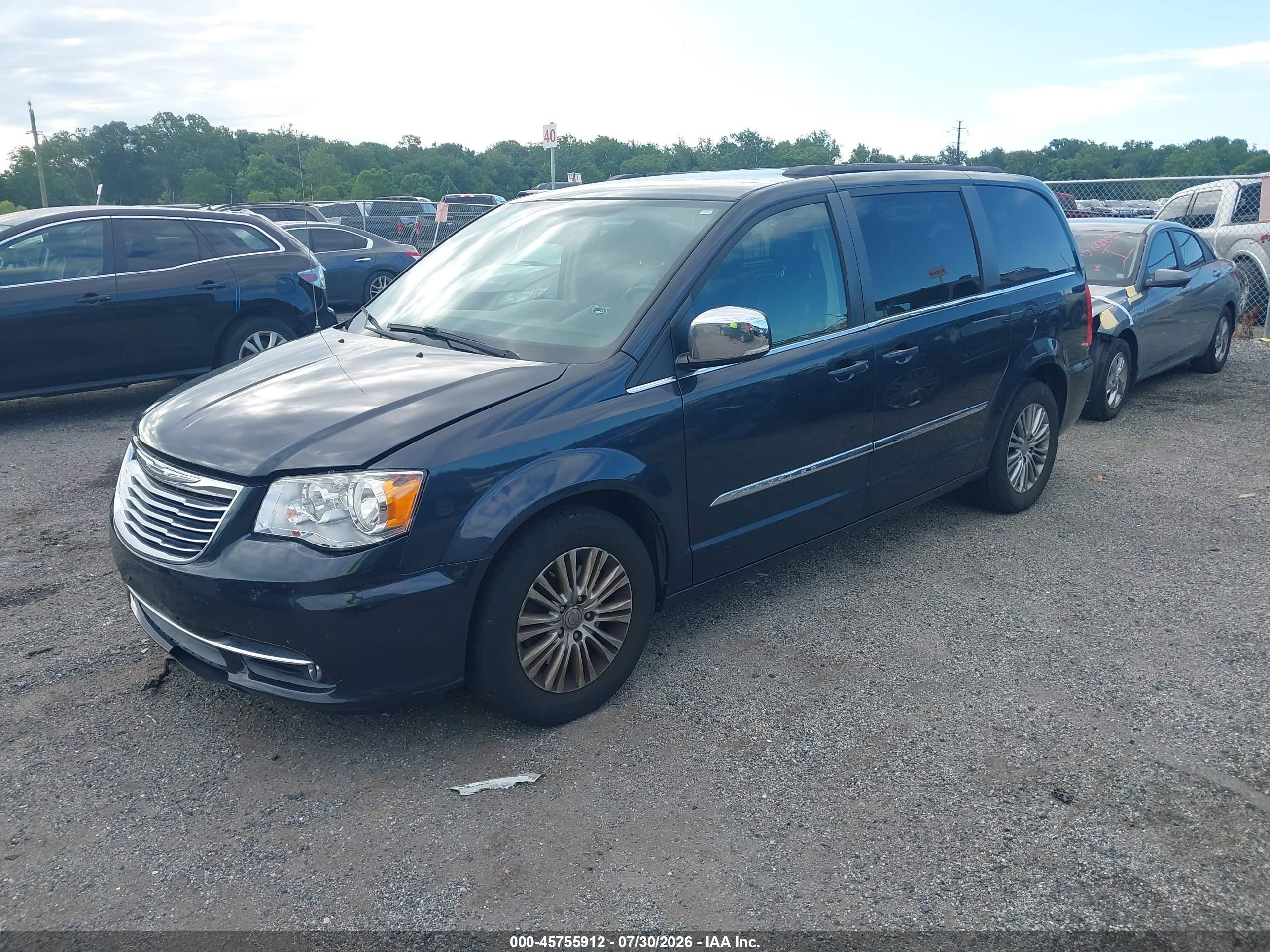 2014 Chrysler Town & Country Touring-l Black vin: 2C4RC1CG2ER449755