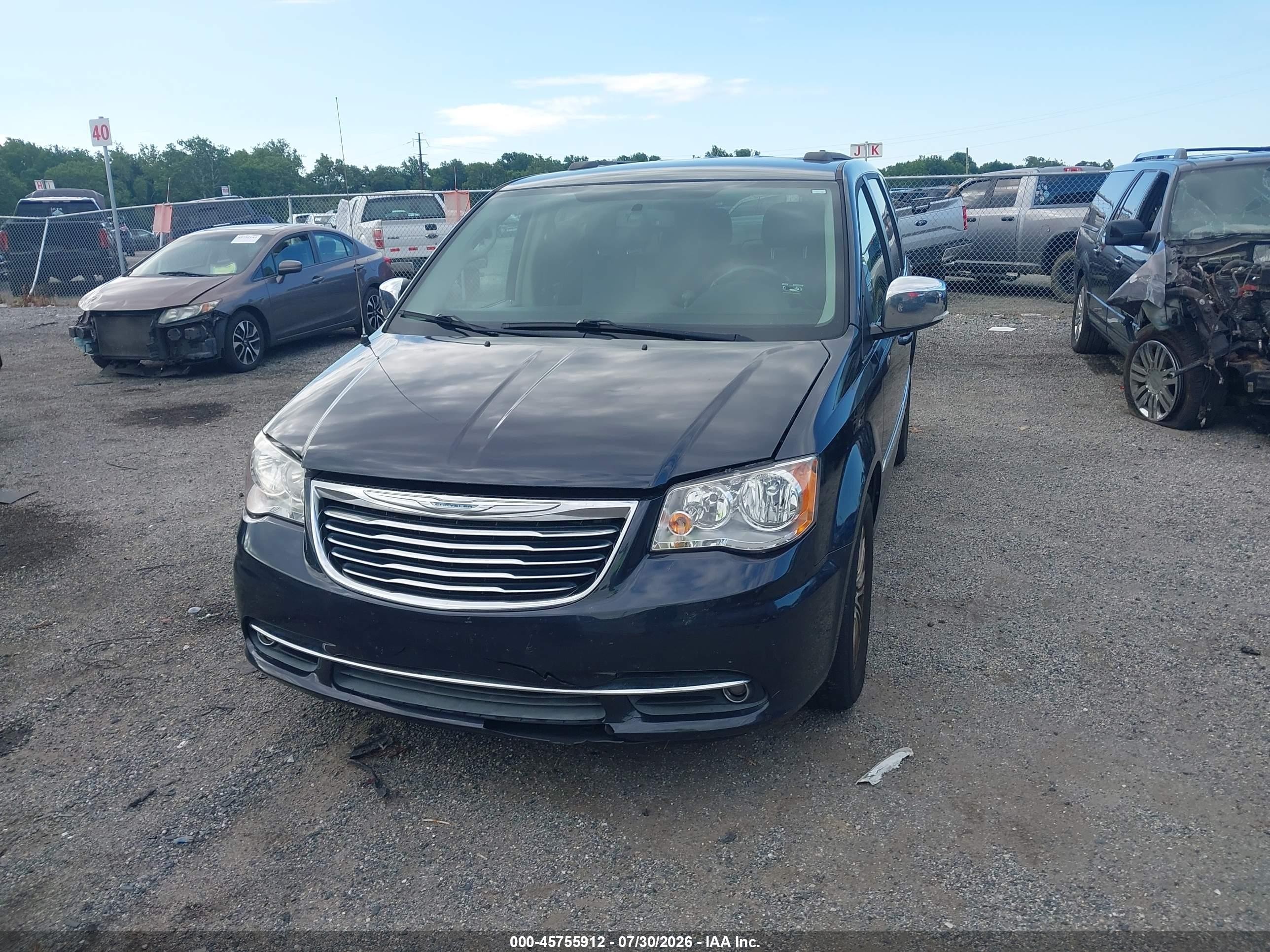 2014 Chrysler Town & Country Touring-l Black vin: 2C4RC1CG2ER449755