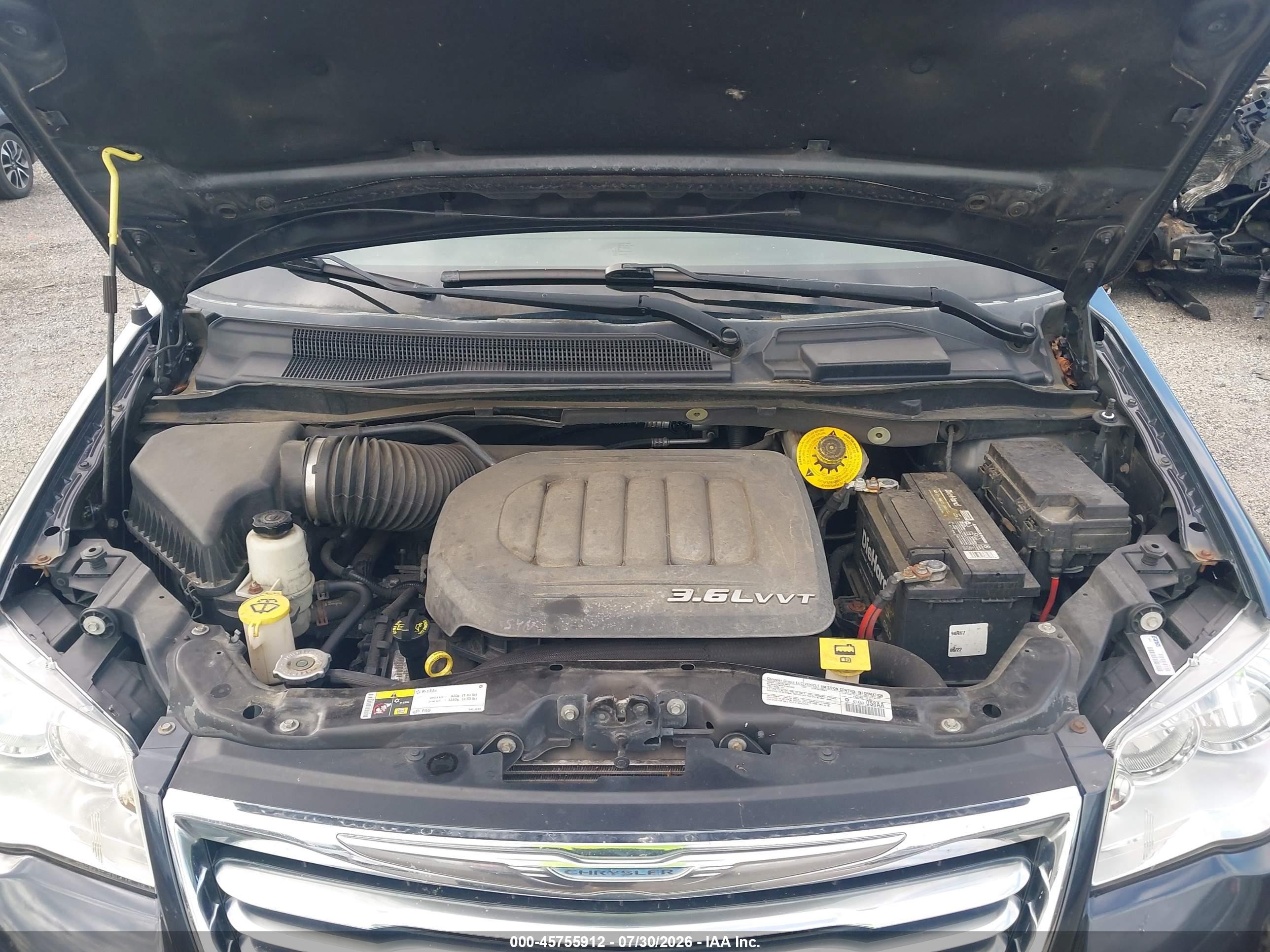 2014 Chrysler Town & Country Touring-l Black vin: 2C4RC1CG2ER449755