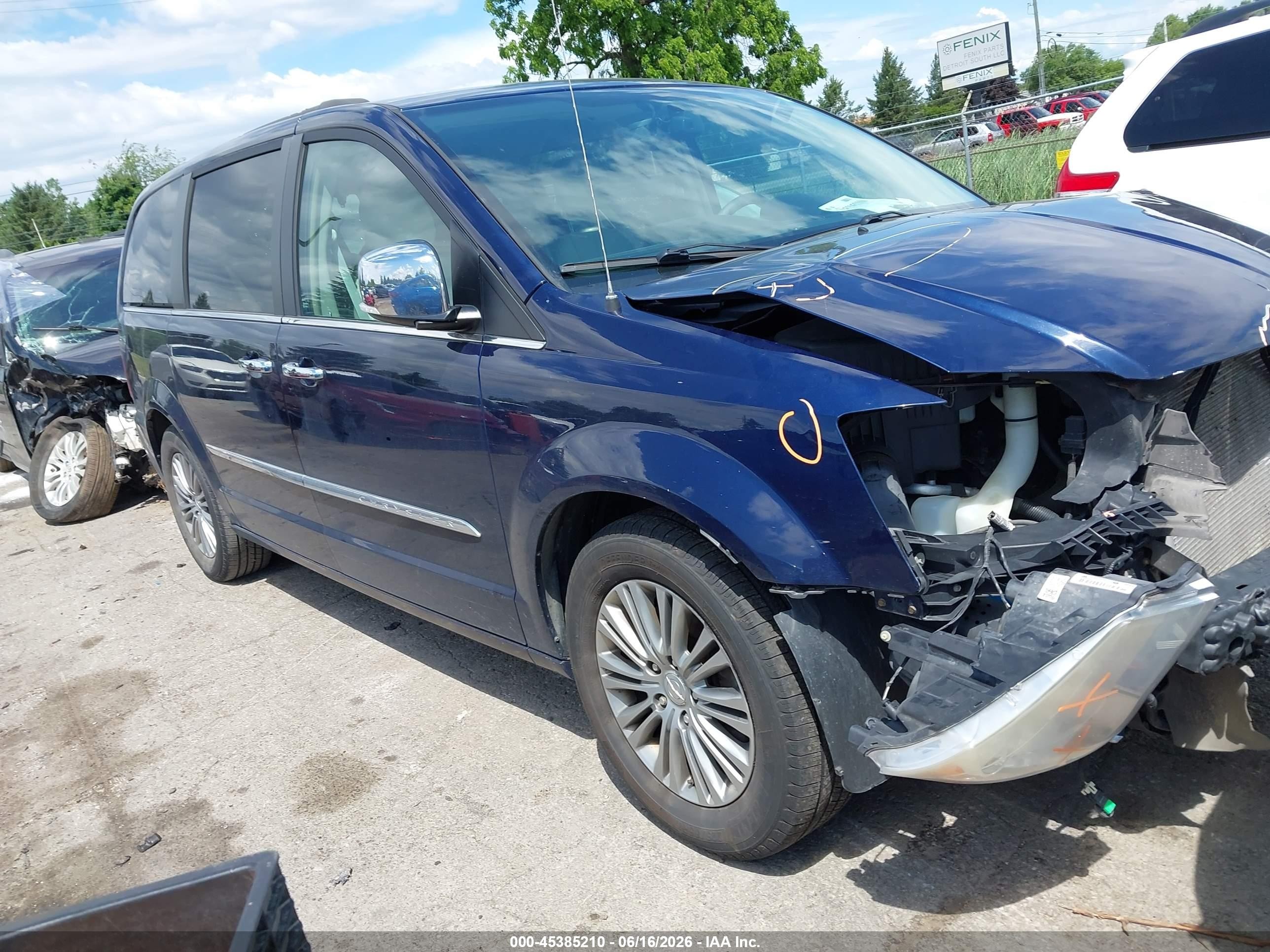 2014 Chrysler Town & Country Touring-l Синий vin: 2C4RC1CG2ER461601