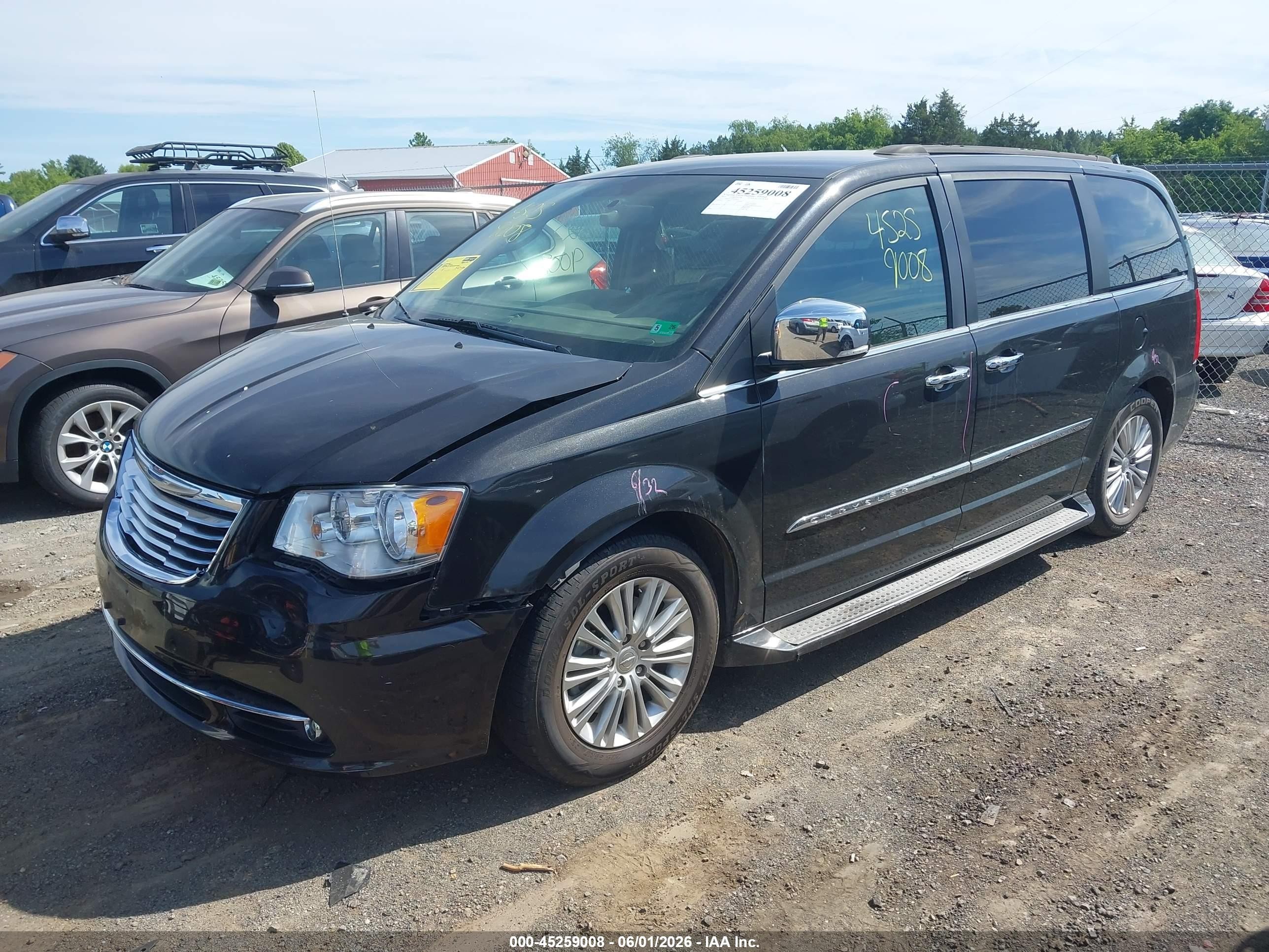 2015 Chrysler Town & Country Touring-l Черный vin: 2C4RC1CG2FR618464